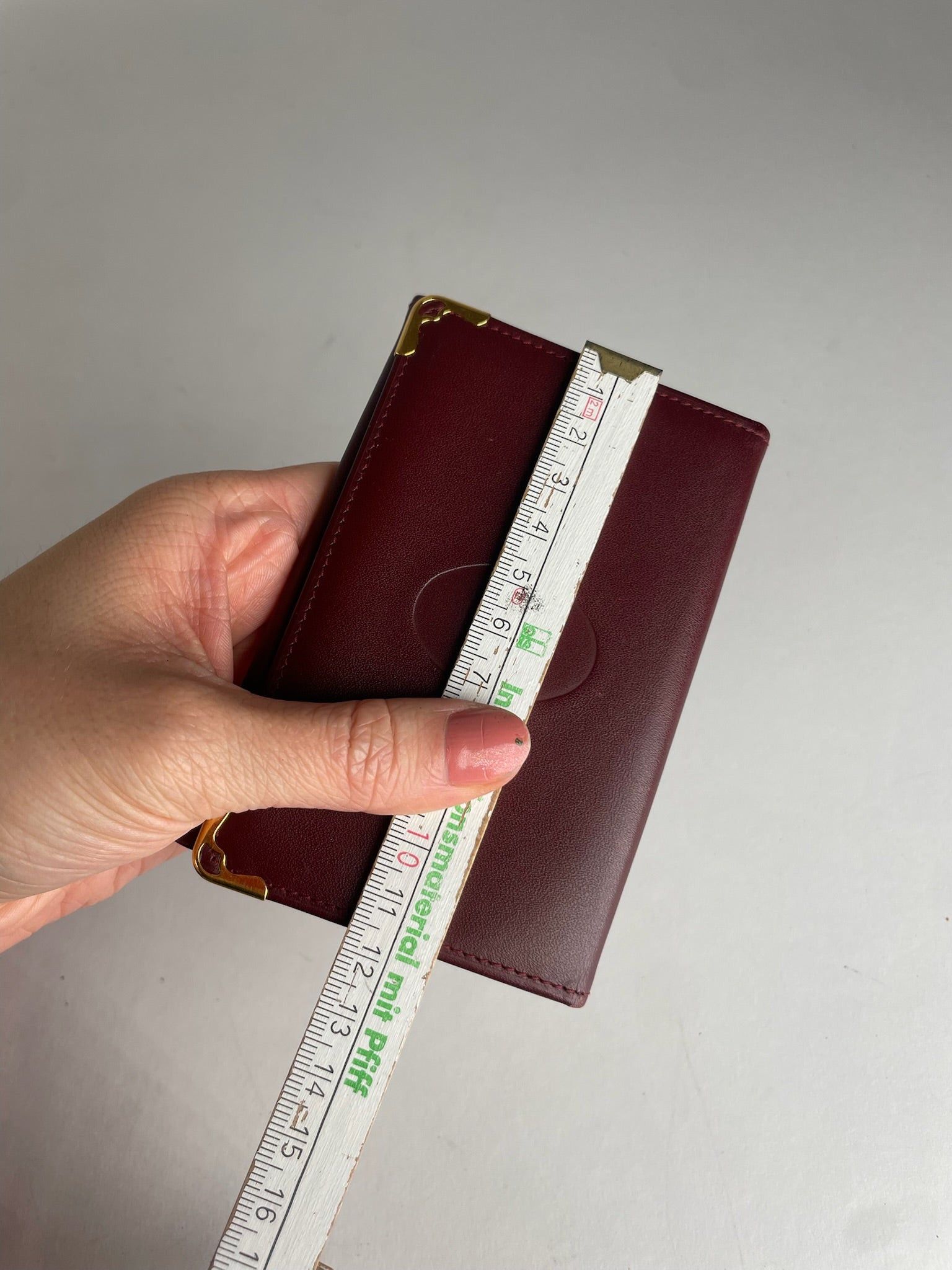 Cartier Vintage Leather Logo Card Holder Burgundy Size ONE SIZE - 9 Thumbnail