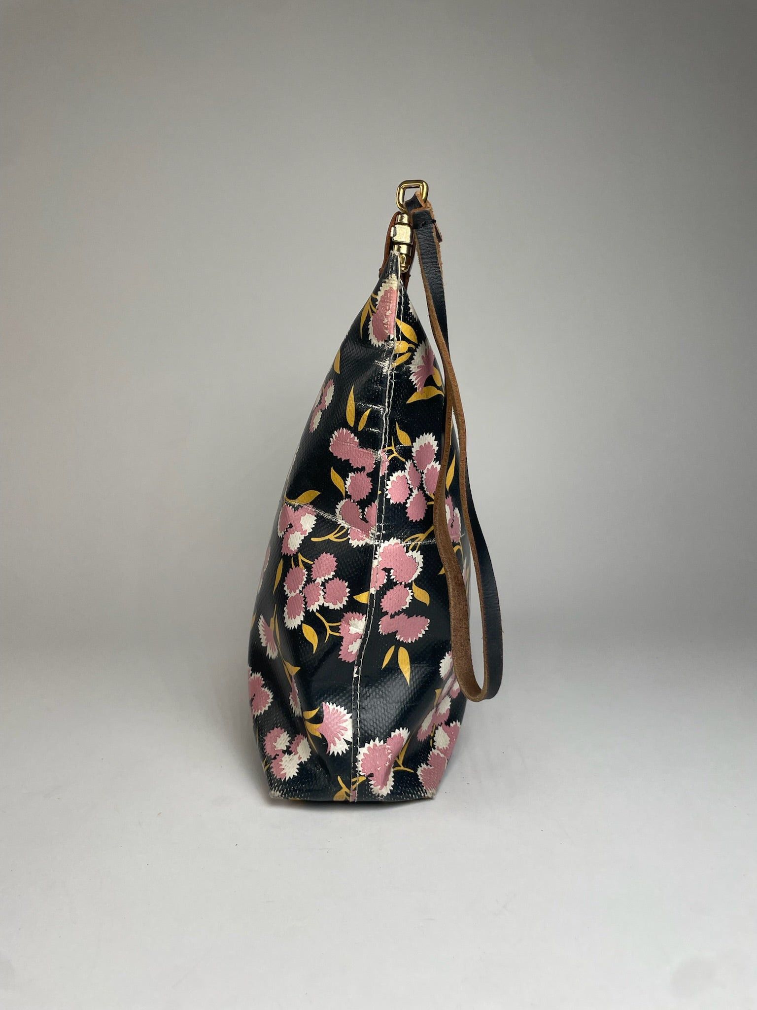 Marni Vintage Floral Leather Clutch Black Pink Green Size ONE SIZE - 7 Thumbnail