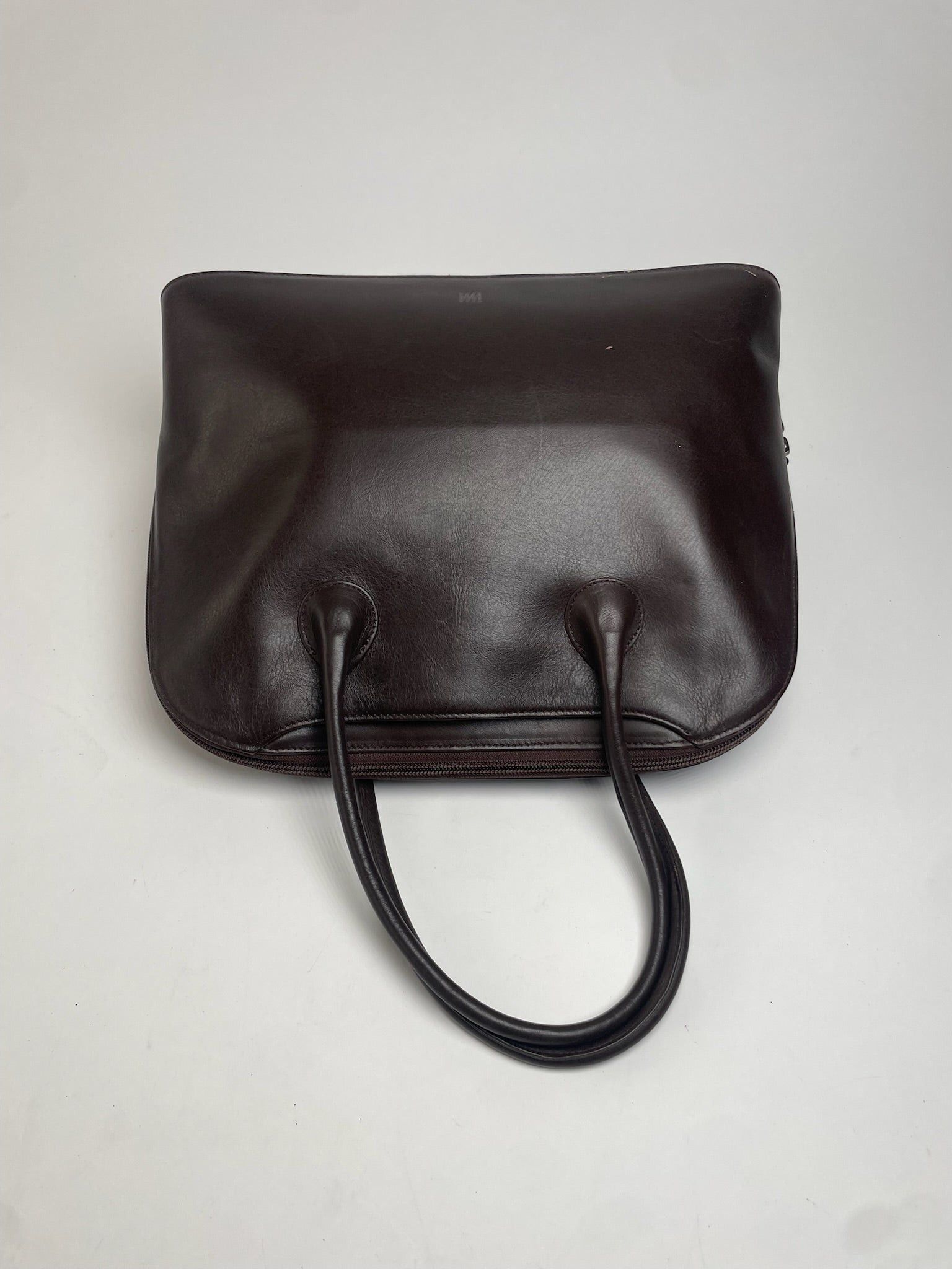 Issey Miyake Vintage Leather Handbag Brown Size ONE SIZE - 6 Thumbnail