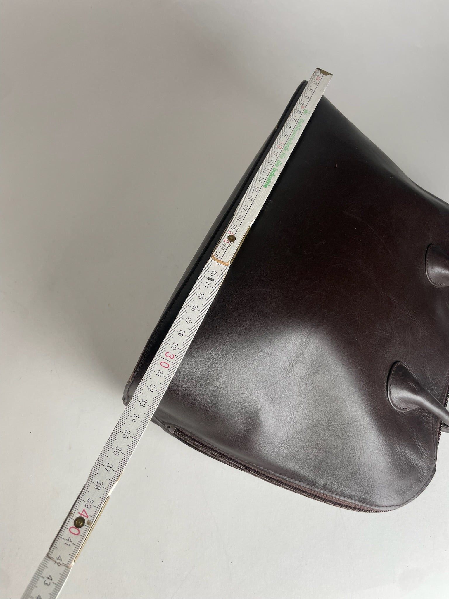 Issey Miyake Vintage Leather Handbag Brown Size ONE SIZE - 10 Thumbnail
