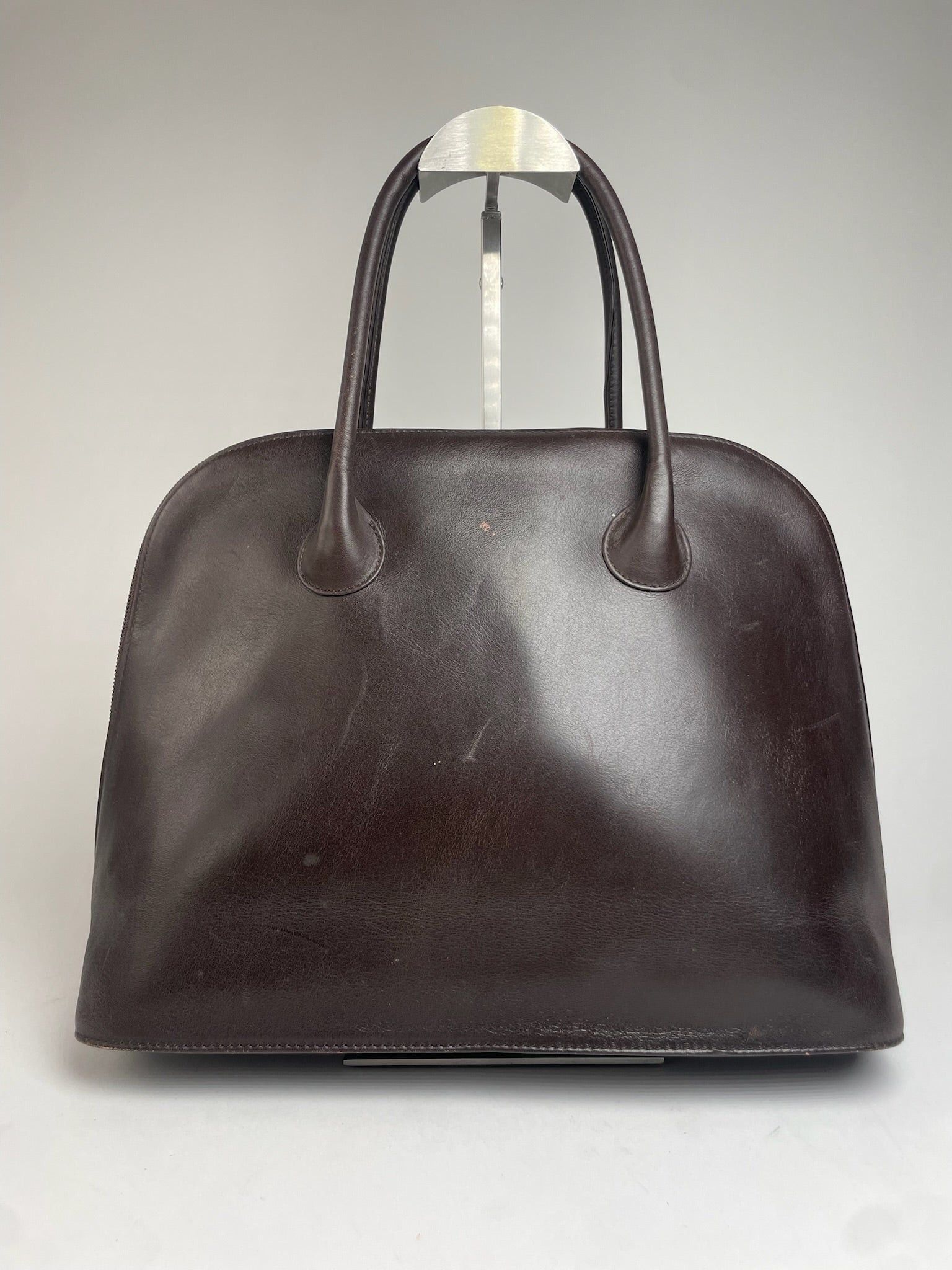 Issey Miyake Vintage Leather Handbag Brown Size ONE SIZE - 8 Thumbnail
