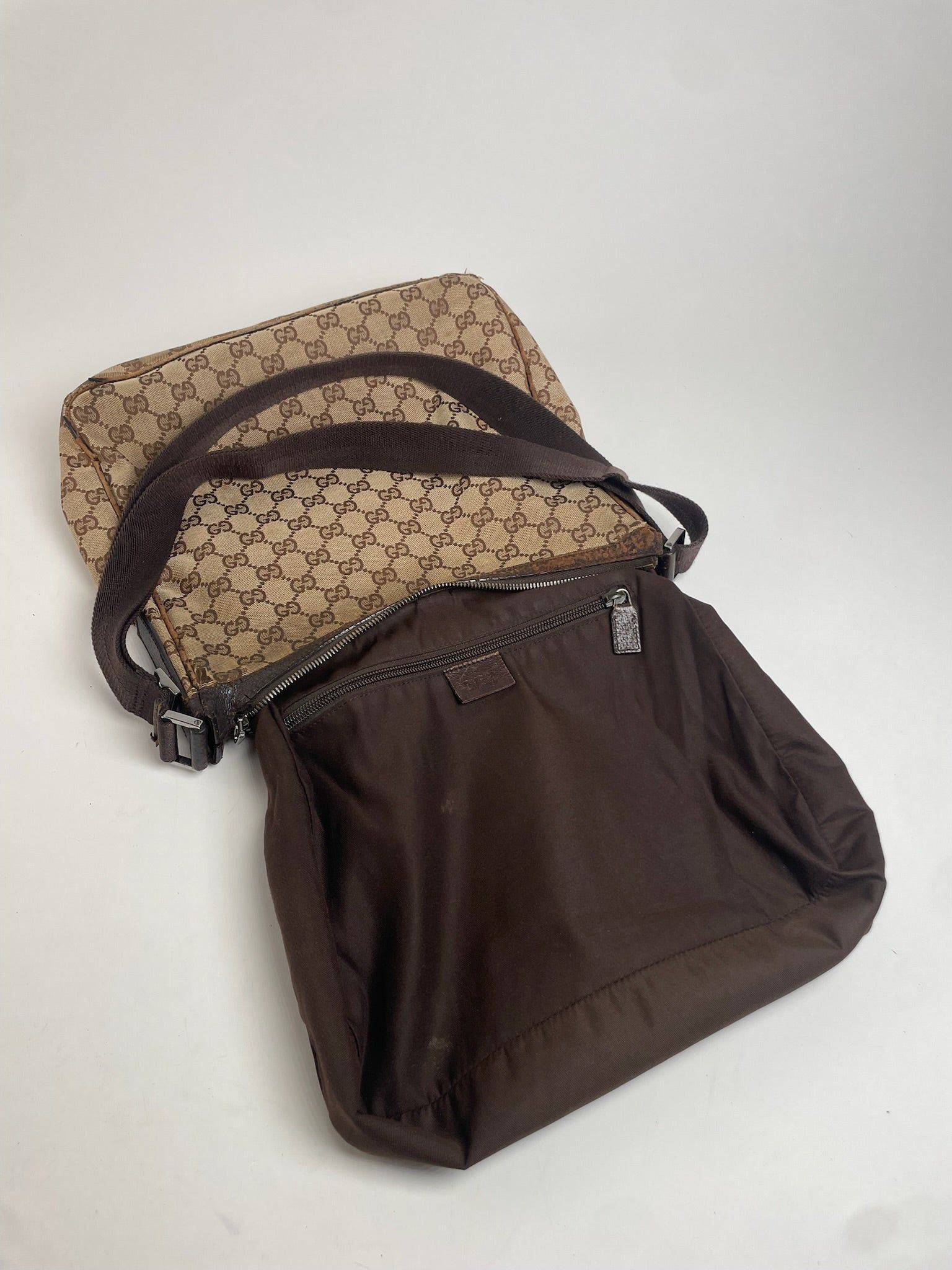 Gucci Vintage Monogram 2Way Bag Beige Brown Size ONE SIZE - 3 Thumbnail