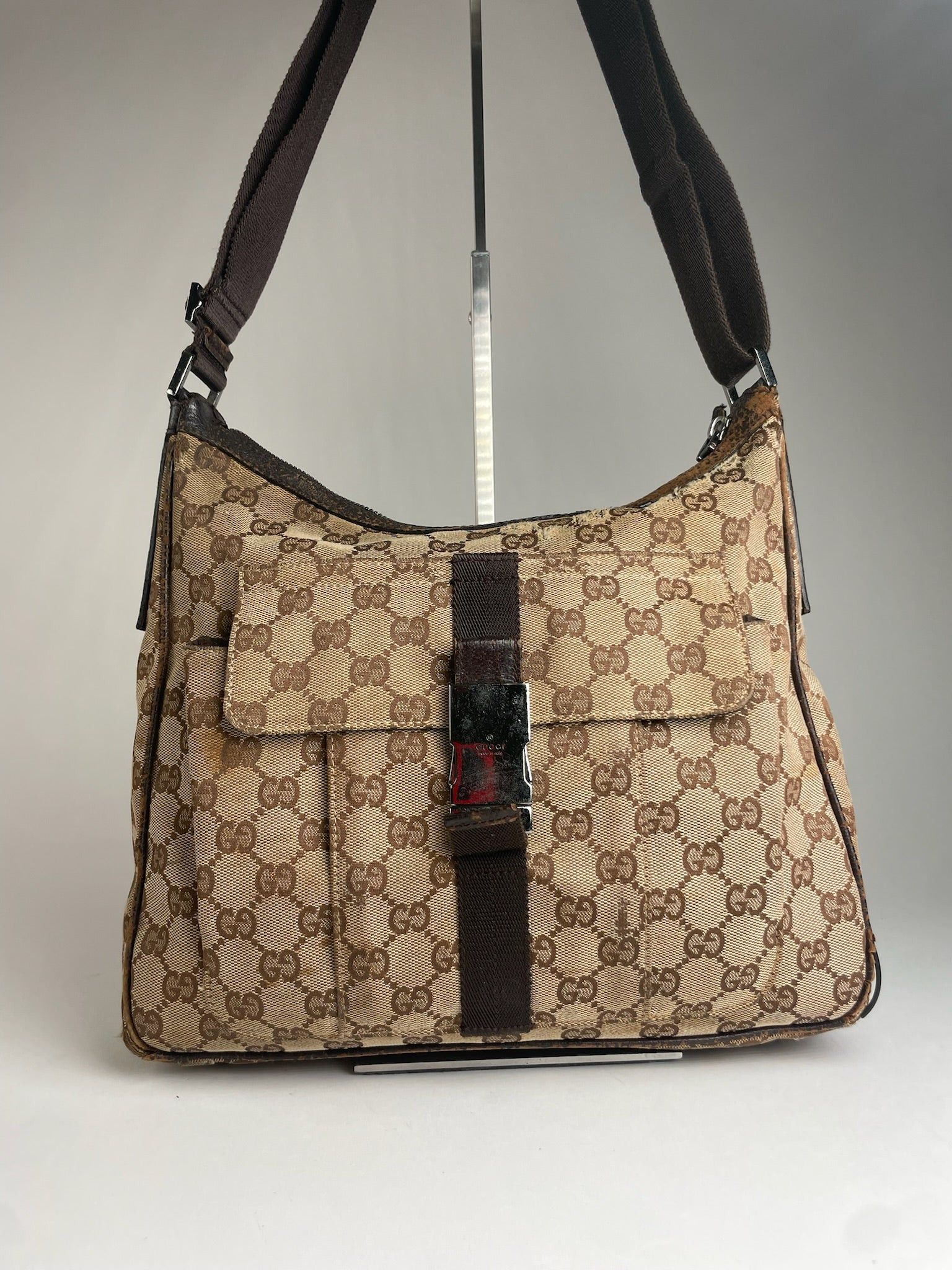 Gucci Vintage Monogram 2Way Bag Beige Brown Size ONE SIZE - 10 Thumbnail