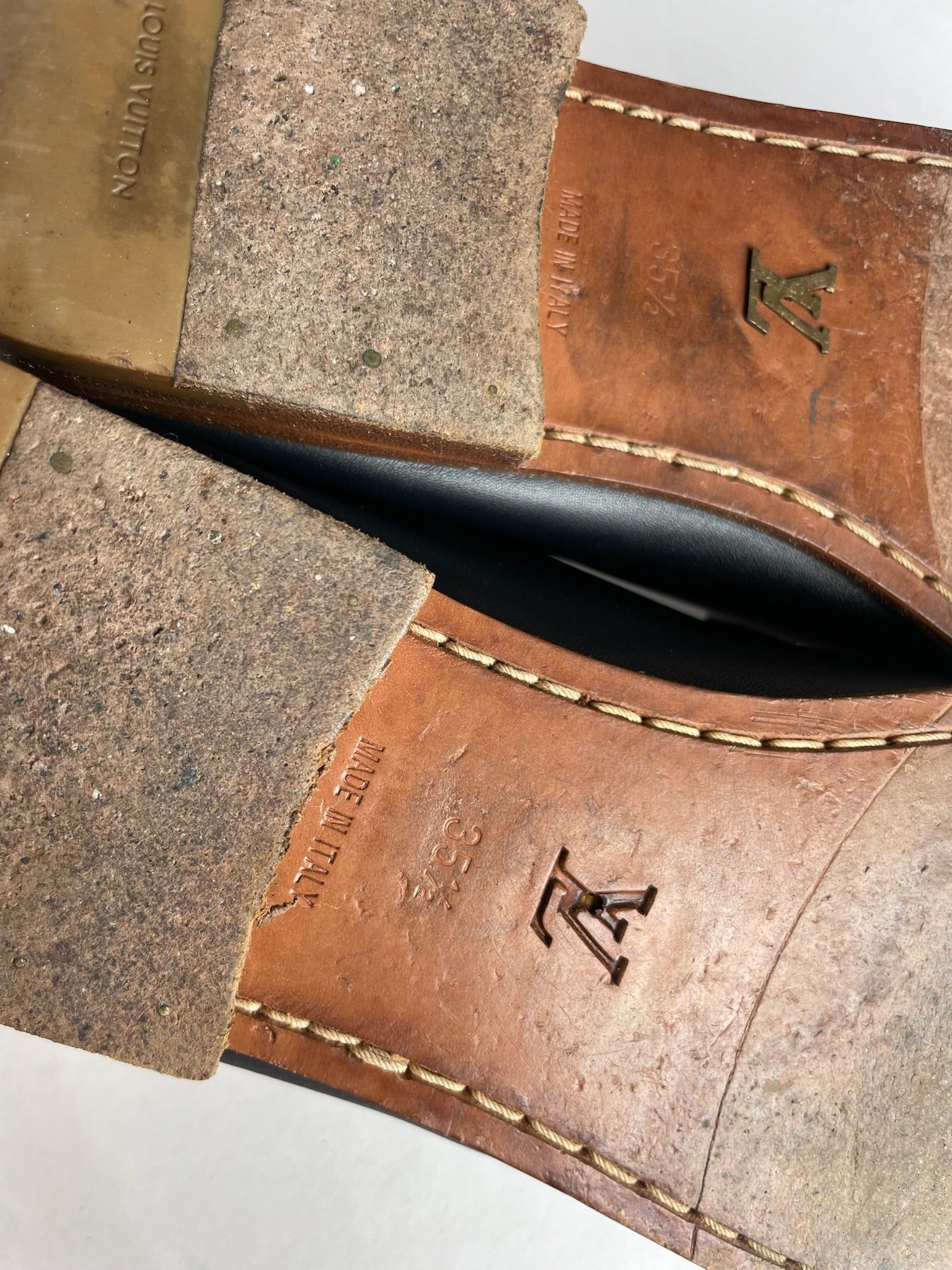 Louis Vuitton Vintage Leather Loafer Black EU35,5 Size US 4.5 / IT 34.5 - 4 Thumbnail