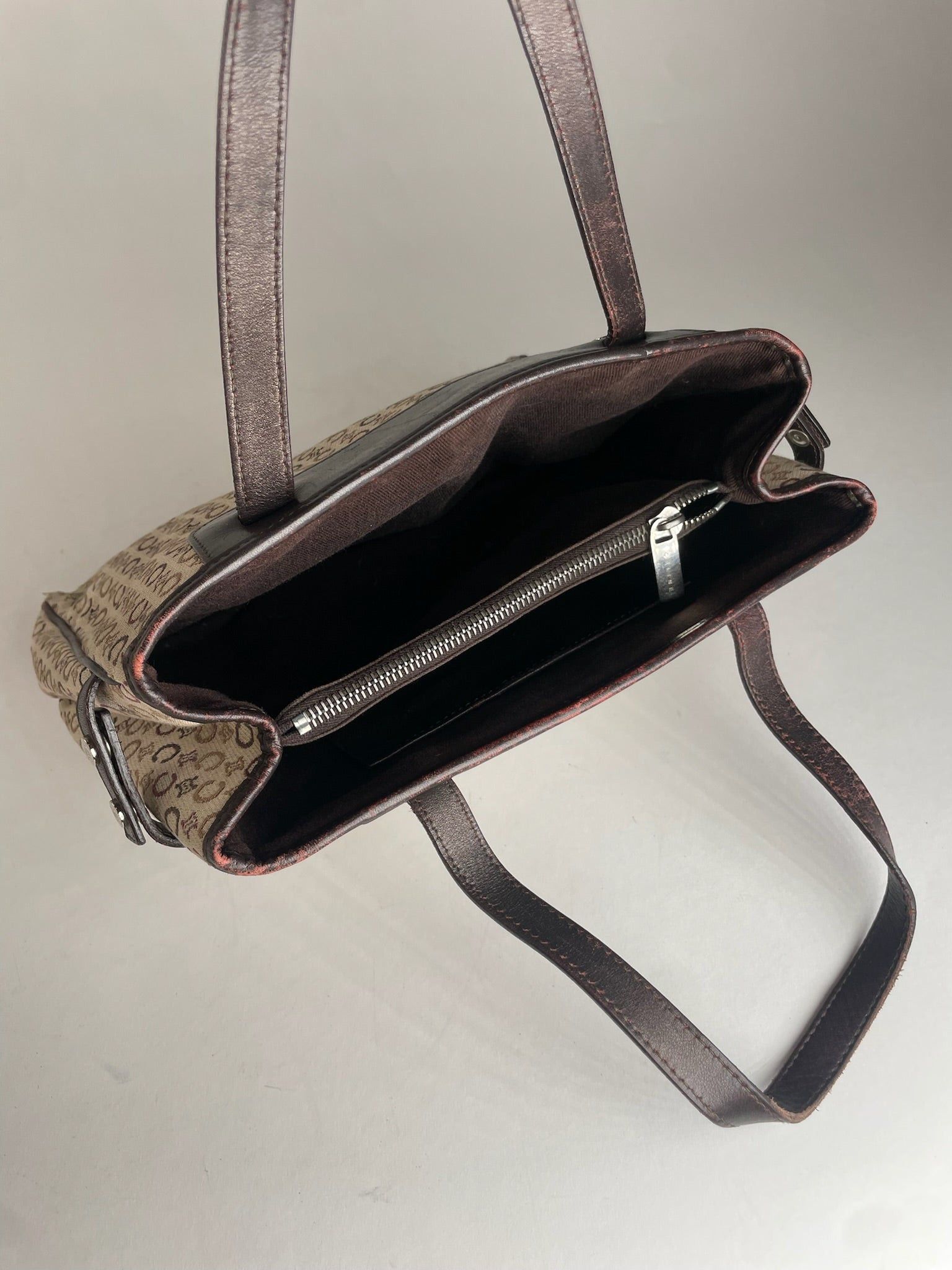 Celine Vintage Monogram Handbag Beige Brown Size ONE SIZE - 5 Thumbnail
