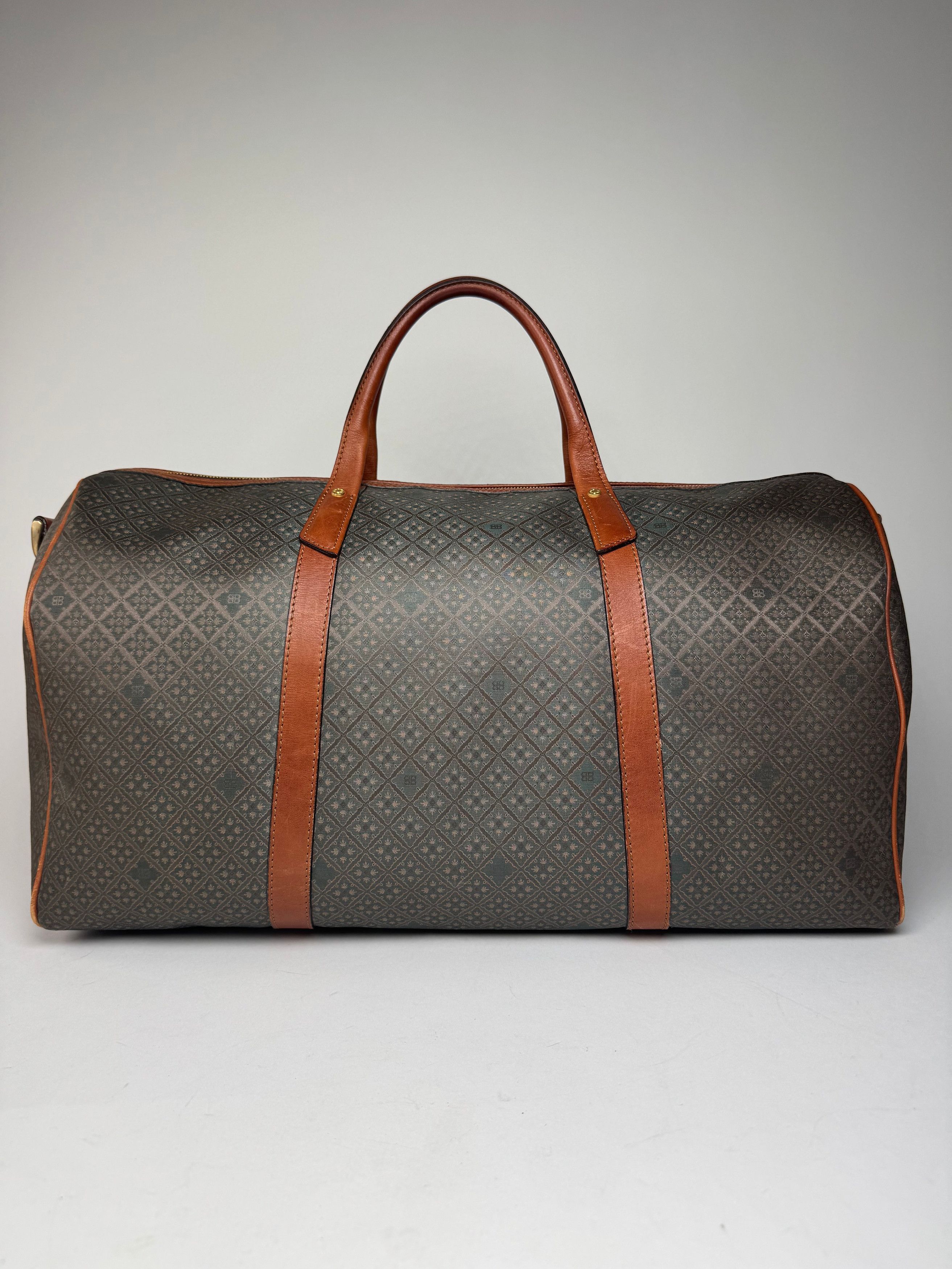 Balenciaga Vintage Abstract Leather Dufdel Bag Green Brown Size ONE SIZE - 9 Thumbnail