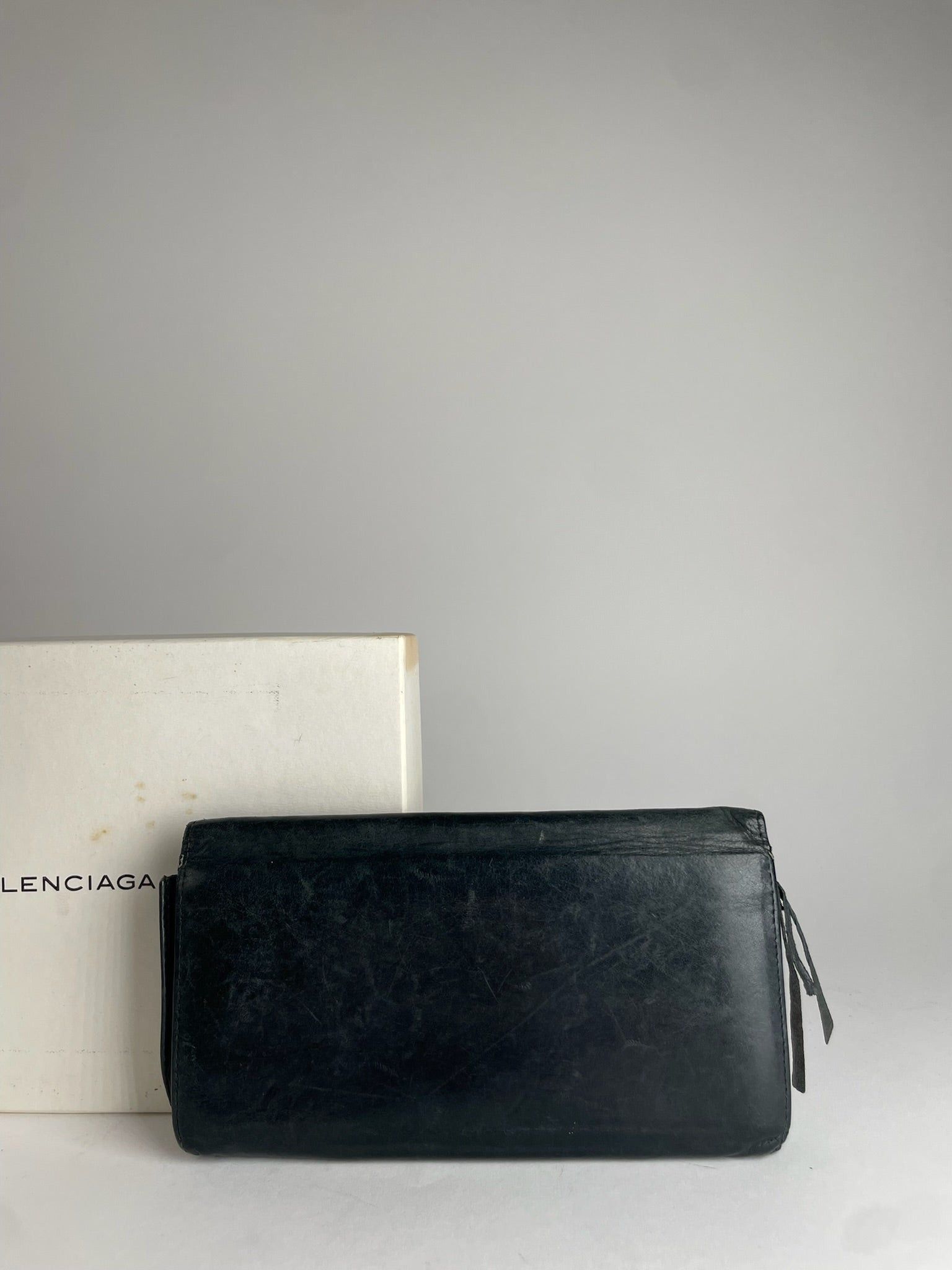 Balenciaga Vintage City Bag Design Leather Wallet Black Size ONE SIZE - 6 Thumbnail