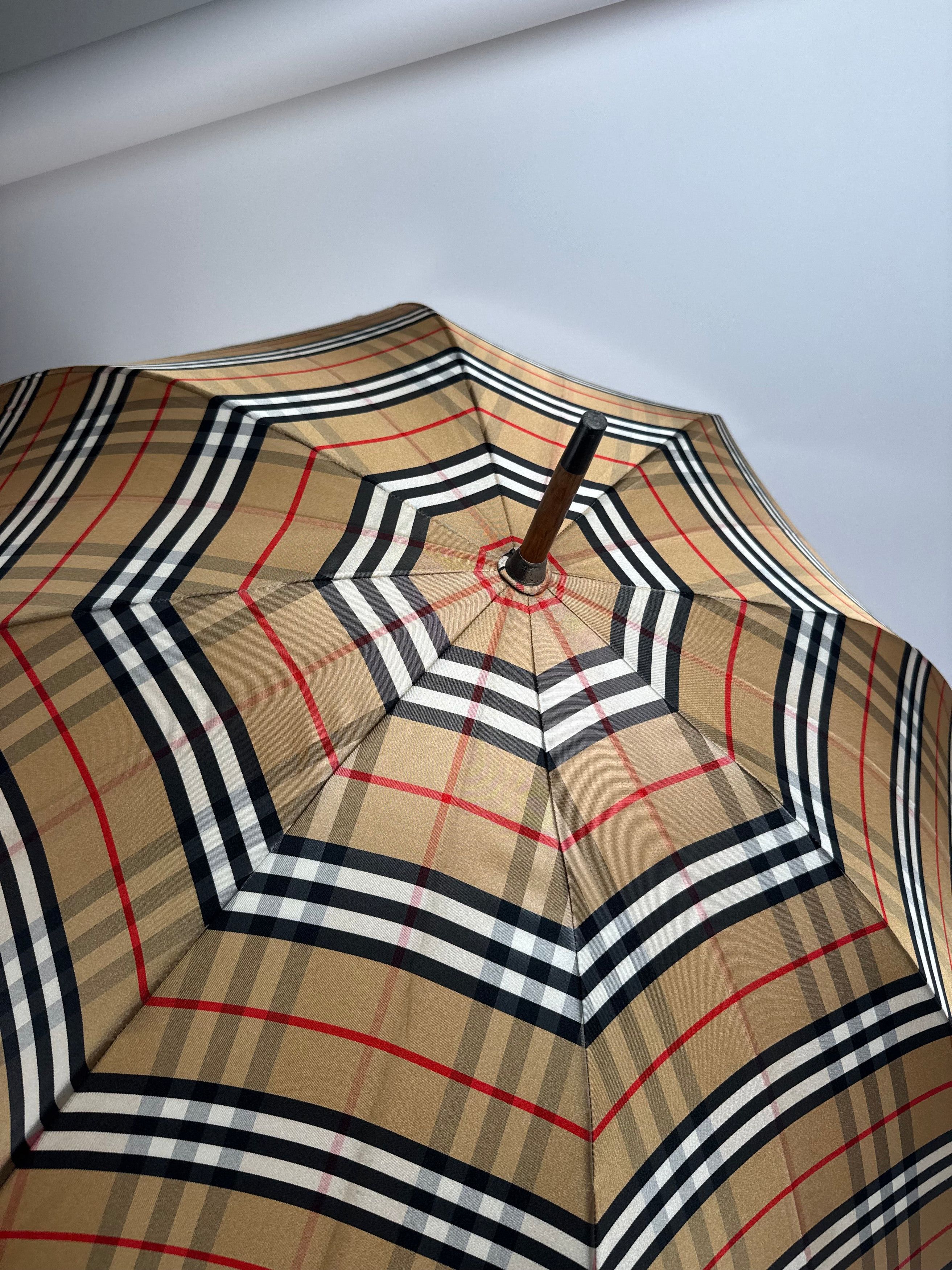 Burberry Vintage Nova Check Umbrella Beige Size ONE SIZE - 10 Thumbnail