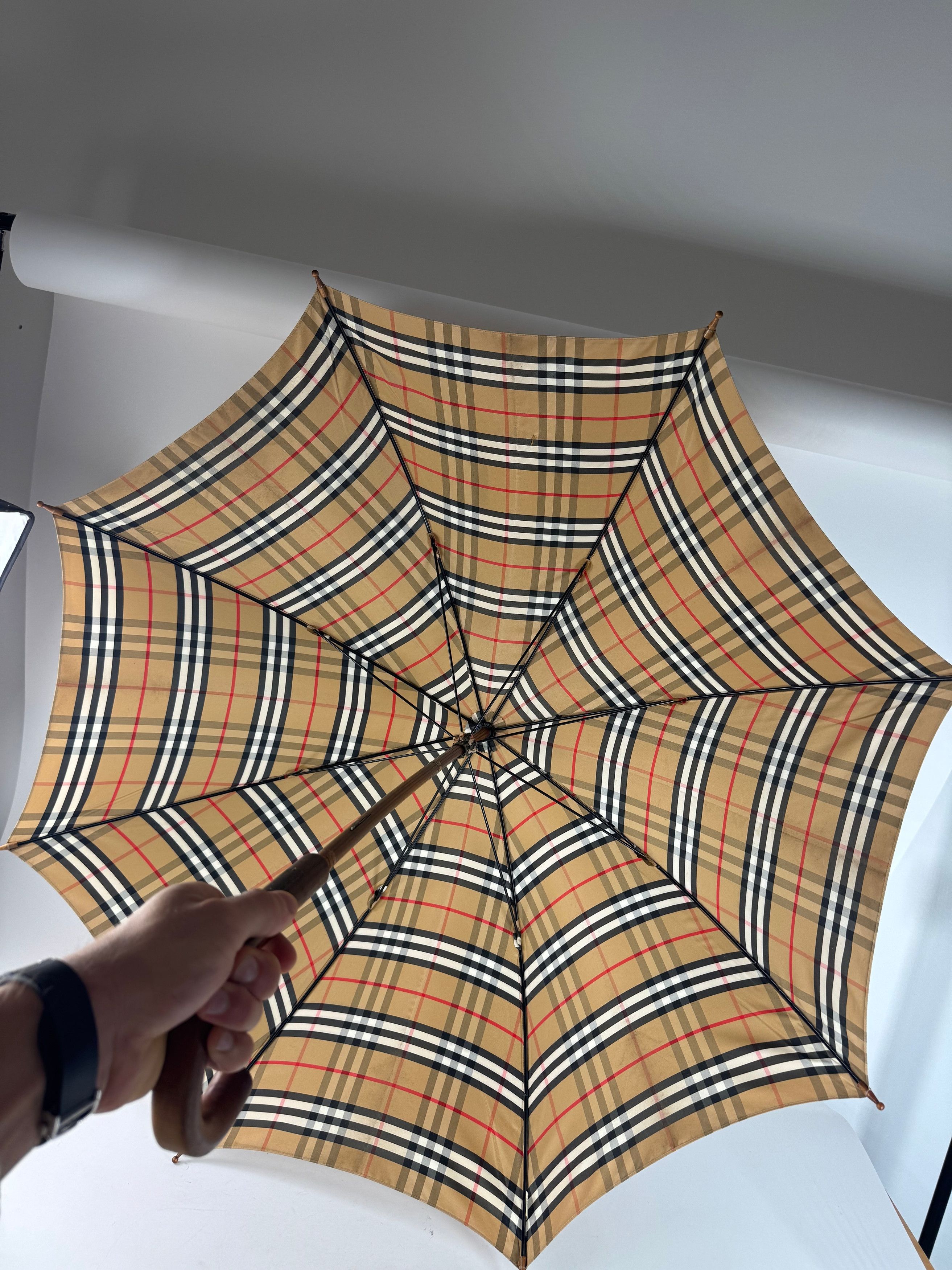 Burberry Vintage Nova Check Umbrella Beige Size ONE SIZE - 3 Thumbnail