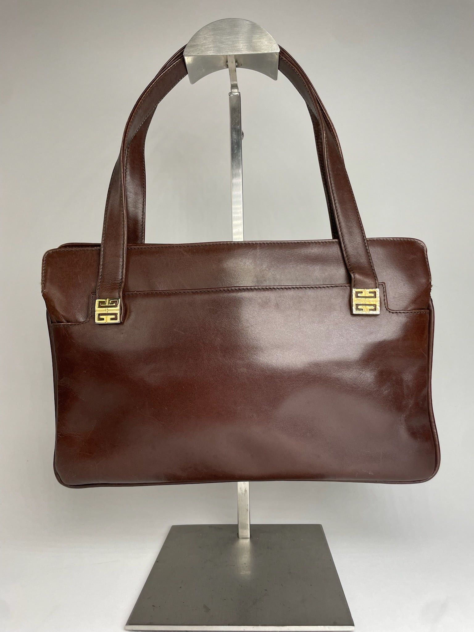 Givenchy Vintage Leather Handbag Brown Size ONE SIZE - 9 Thumbnail