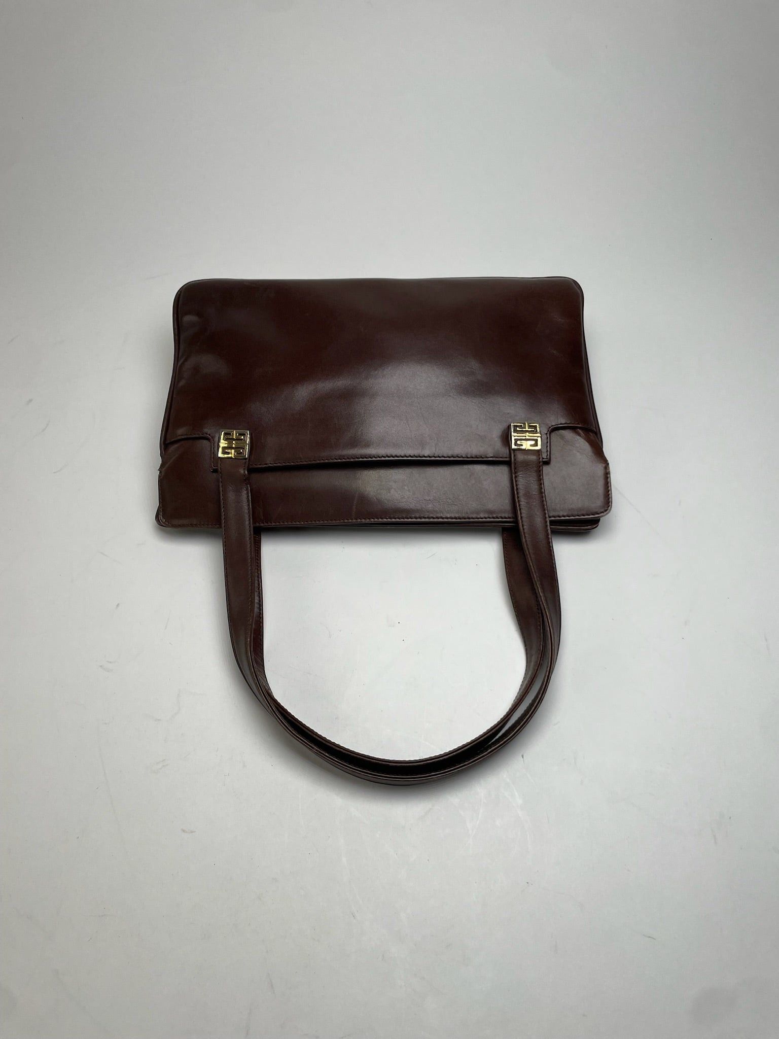 Givenchy Vintage Leather Handbag Brown Size ONE SIZE - 5 Thumbnail