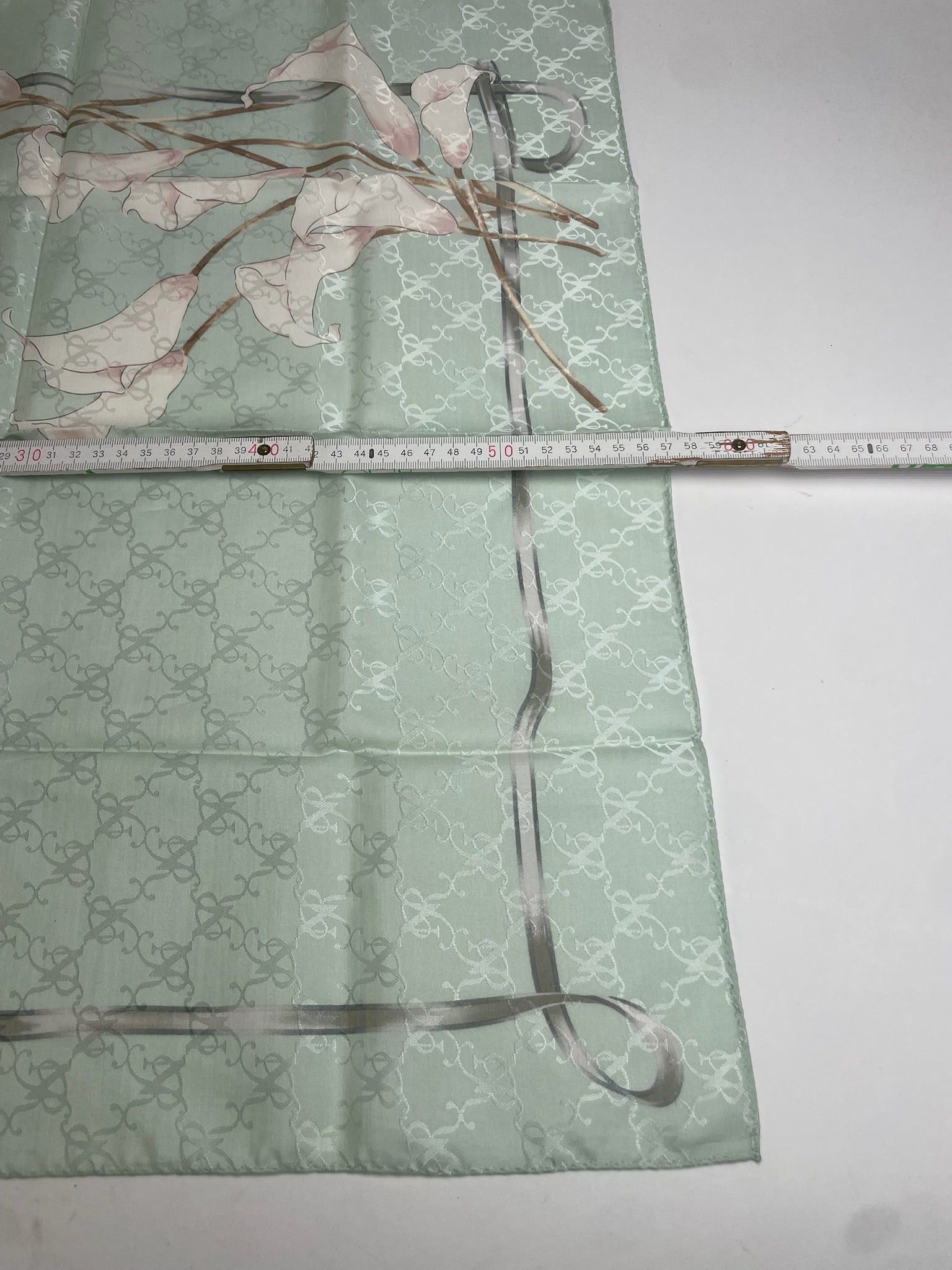 Nina Ricci Vintage Scarf Turquoise White Size ONE SIZE - 4 Thumbnail