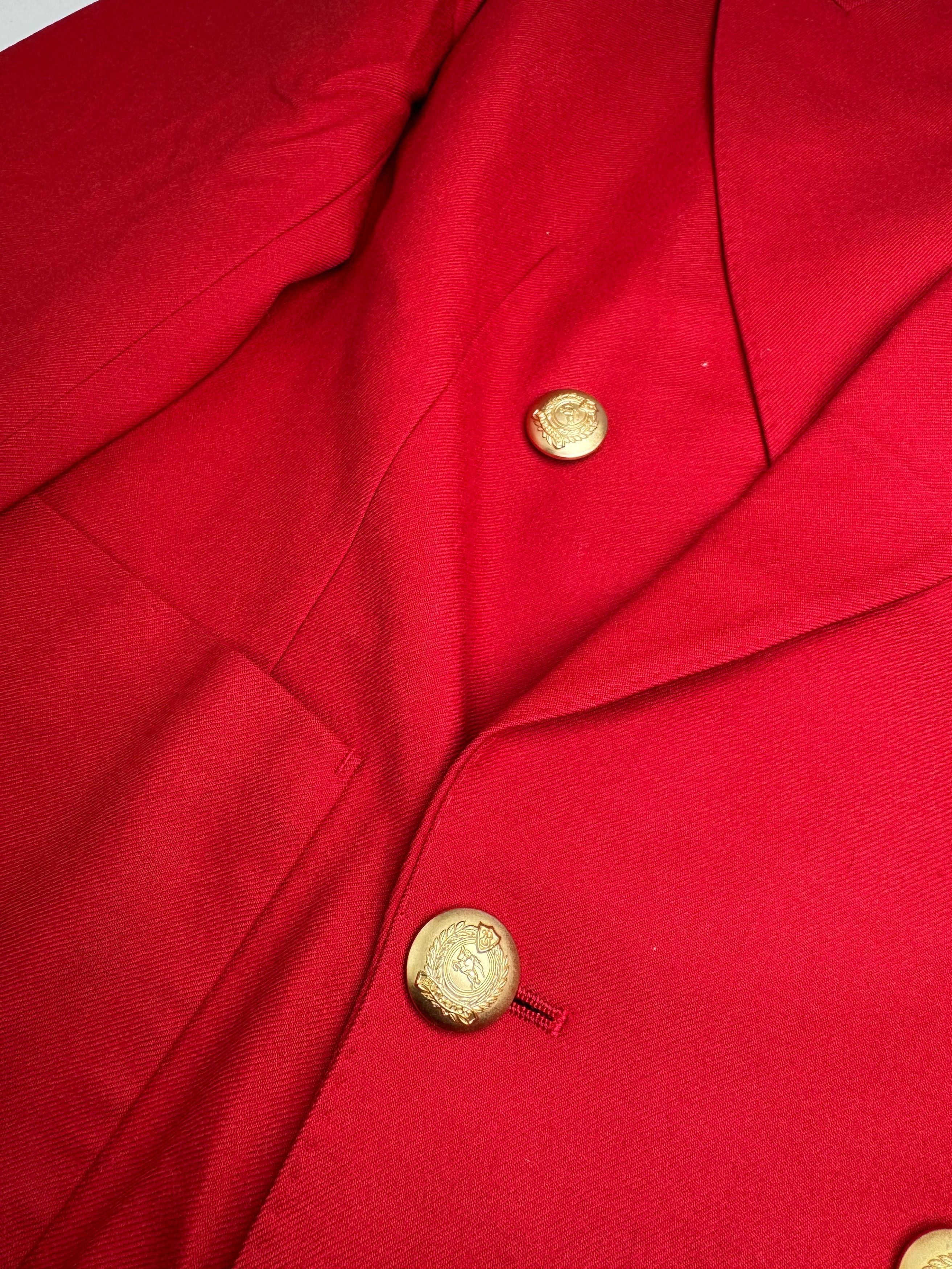 Burberry Vintage Wool Coat Red Size L / US 10 / IT 46 - 6 Thumbnail
