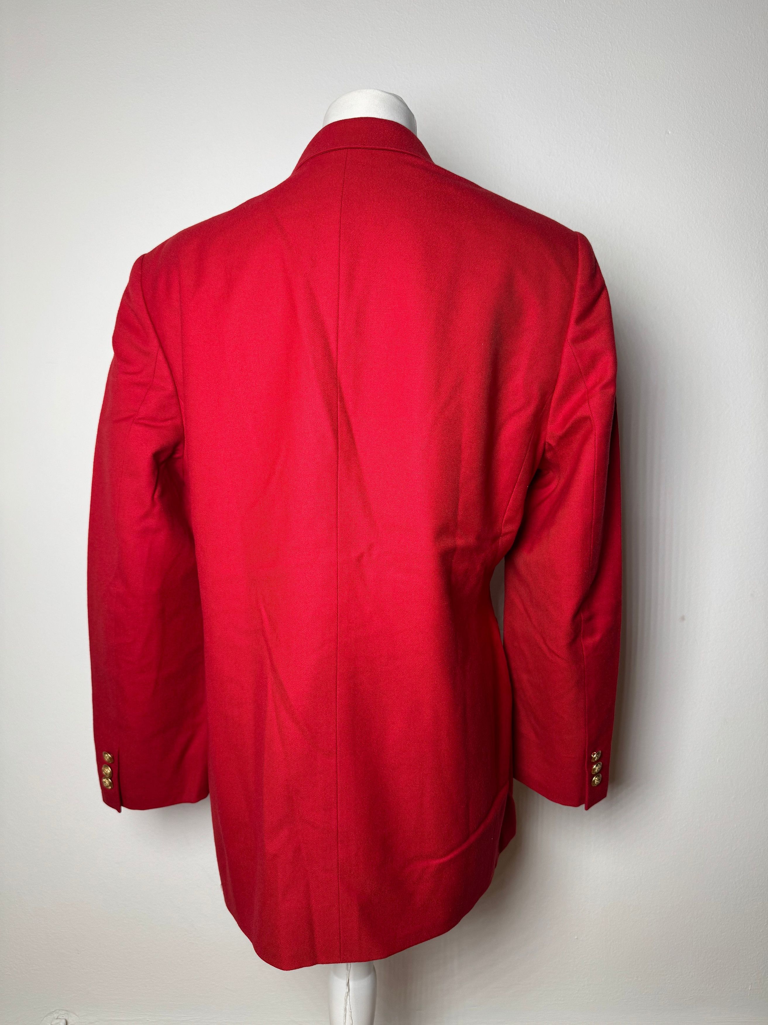 Burberry Vintage Wool Coat Red Size L / US 10 / IT 46 - 15 Thumbnail