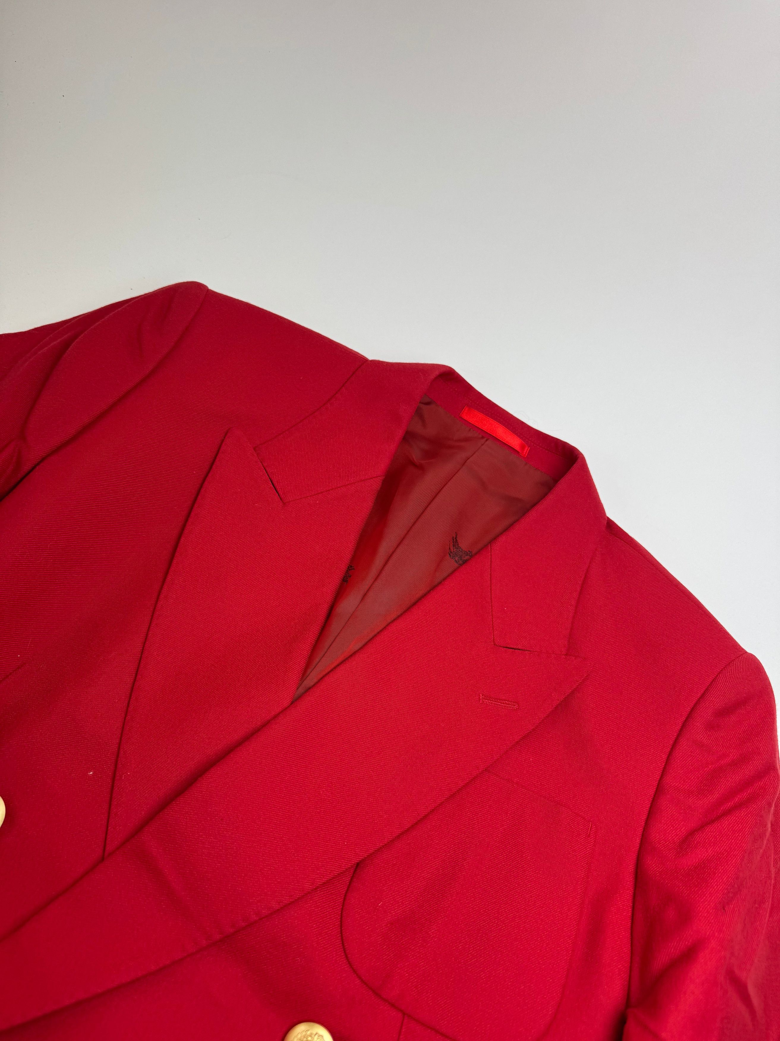 Burberry Vintage Wool Coat Red Size L / US 10 / IT 46 - 8 Thumbnail
