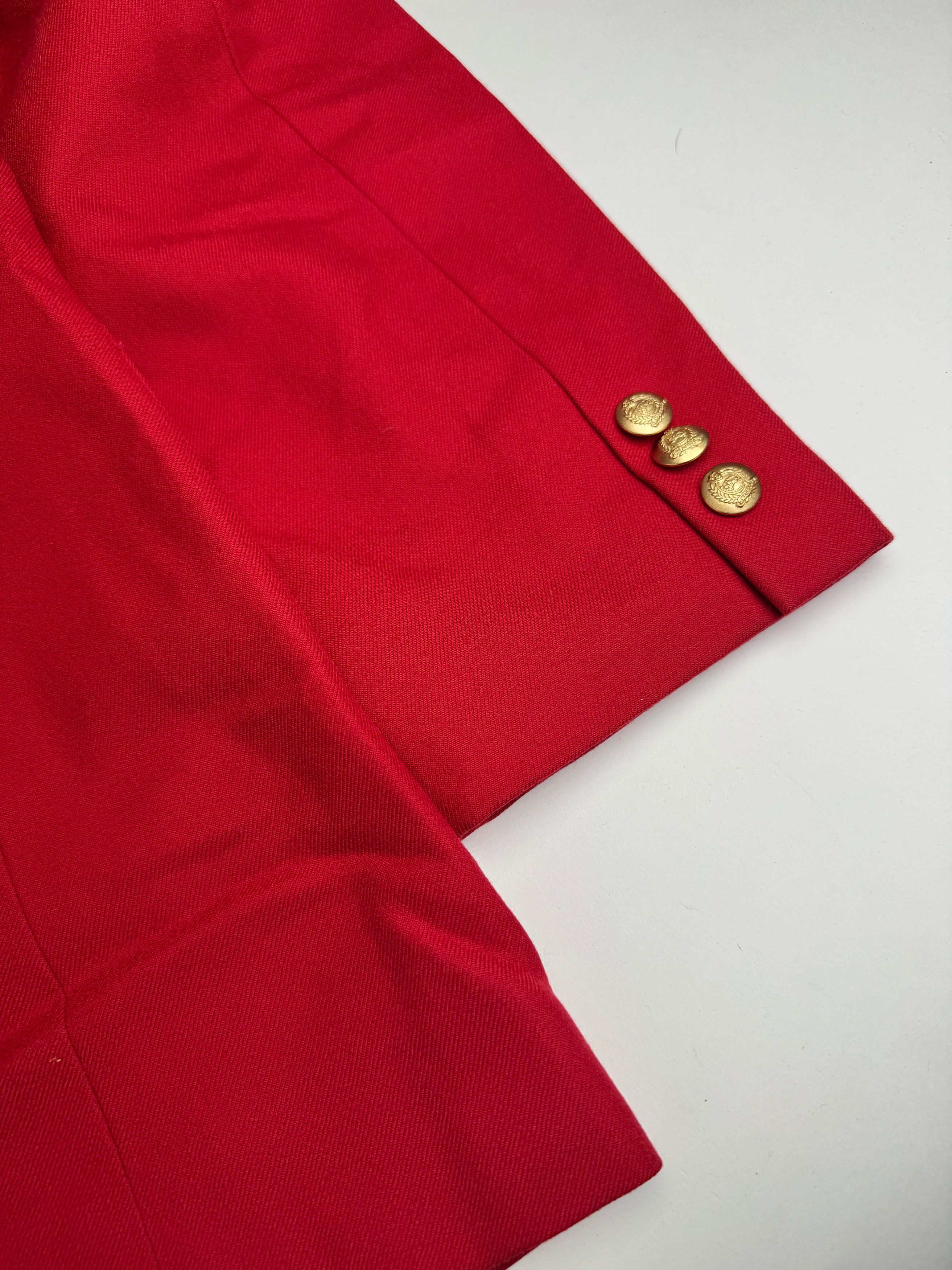 Burberry Vintage Wool Coat Red Size L / US 10 / IT 46 - 10 Thumbnail