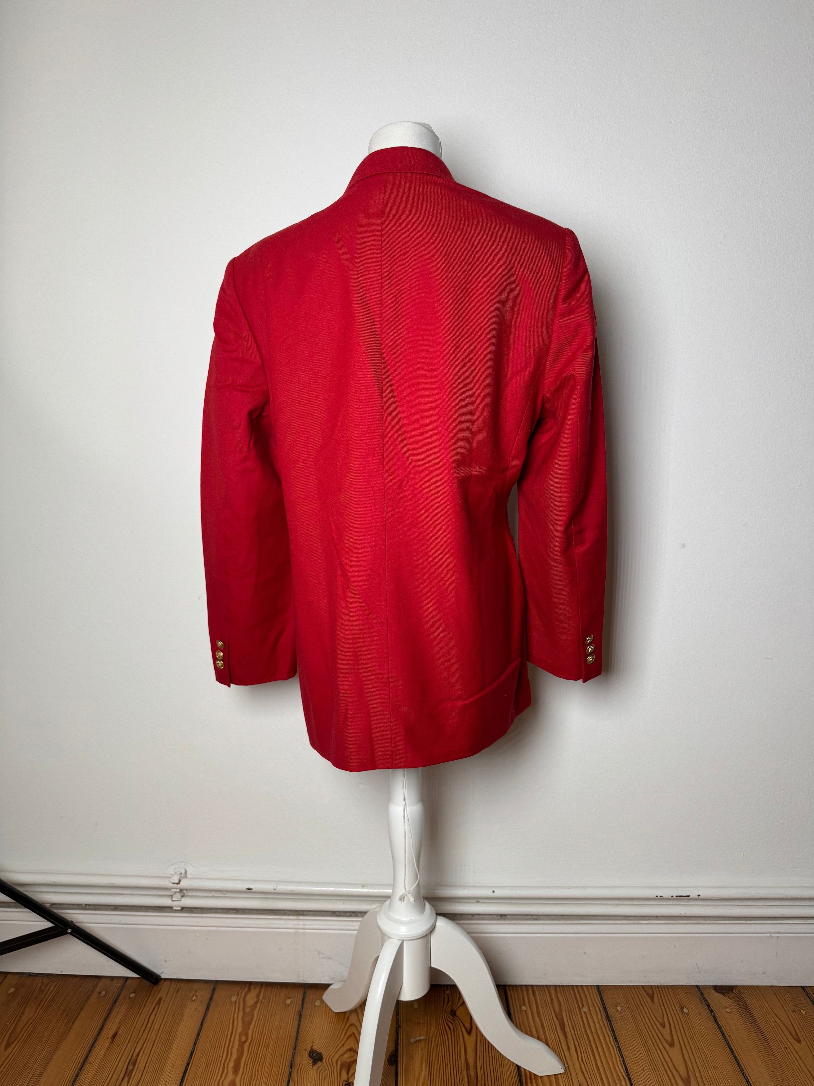 Burberry Vintage Wool Coat Red Size L / US 10 / IT 46 - 4 Thumbnail
