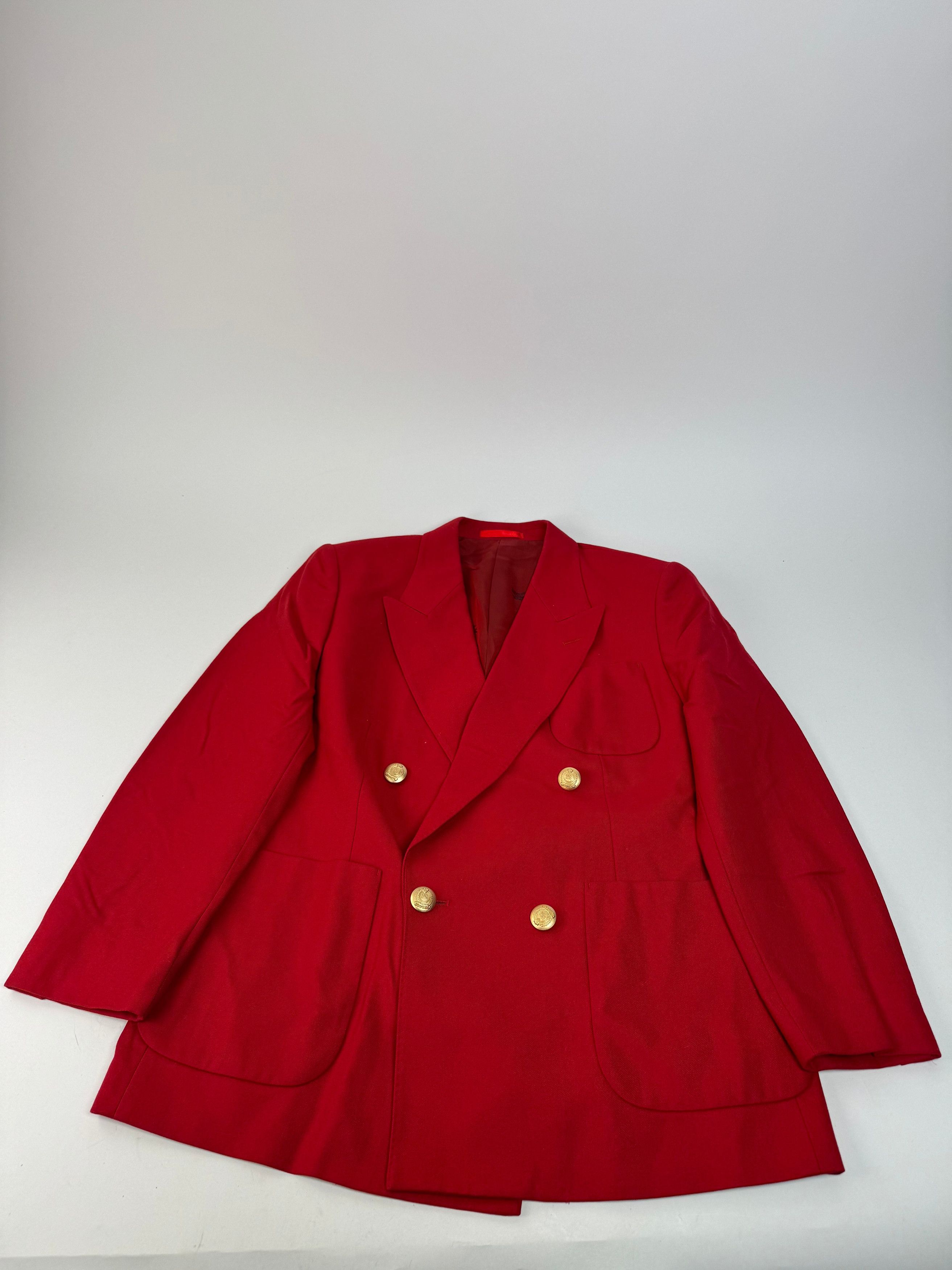 Burberry Vintage Wool Coat Red Size L / US 10 / IT 46 - 5 Thumbnail