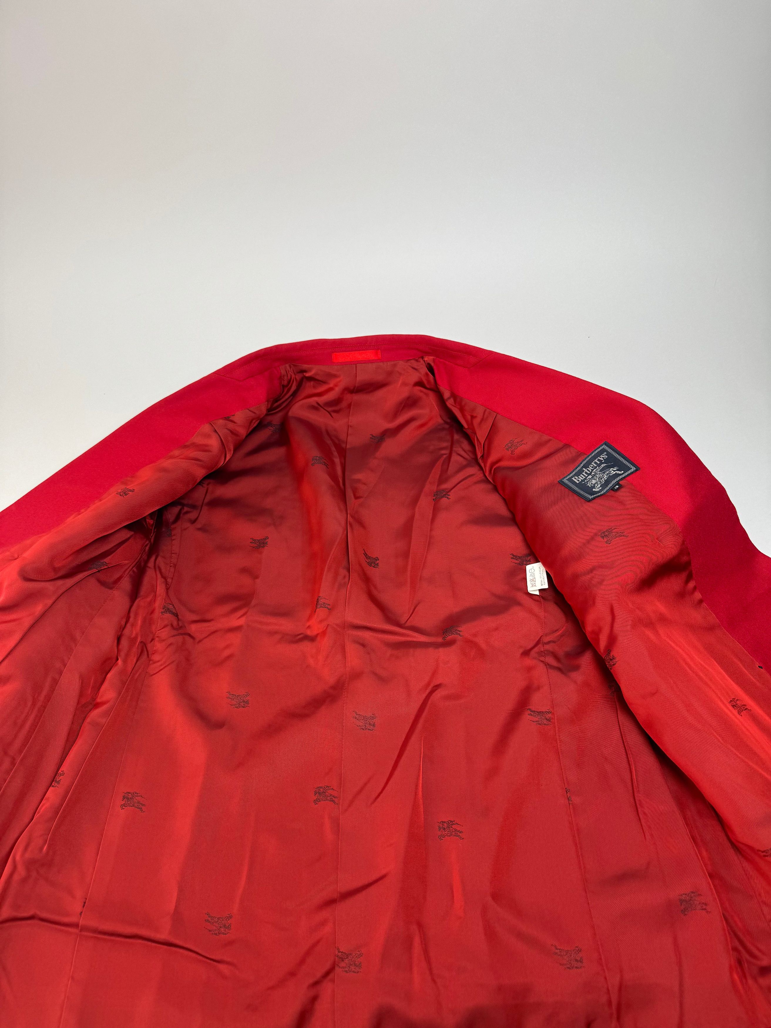 Burberry Vintage Wool Coat Red Size L / US 10 / IT 46 - 12 Thumbnail