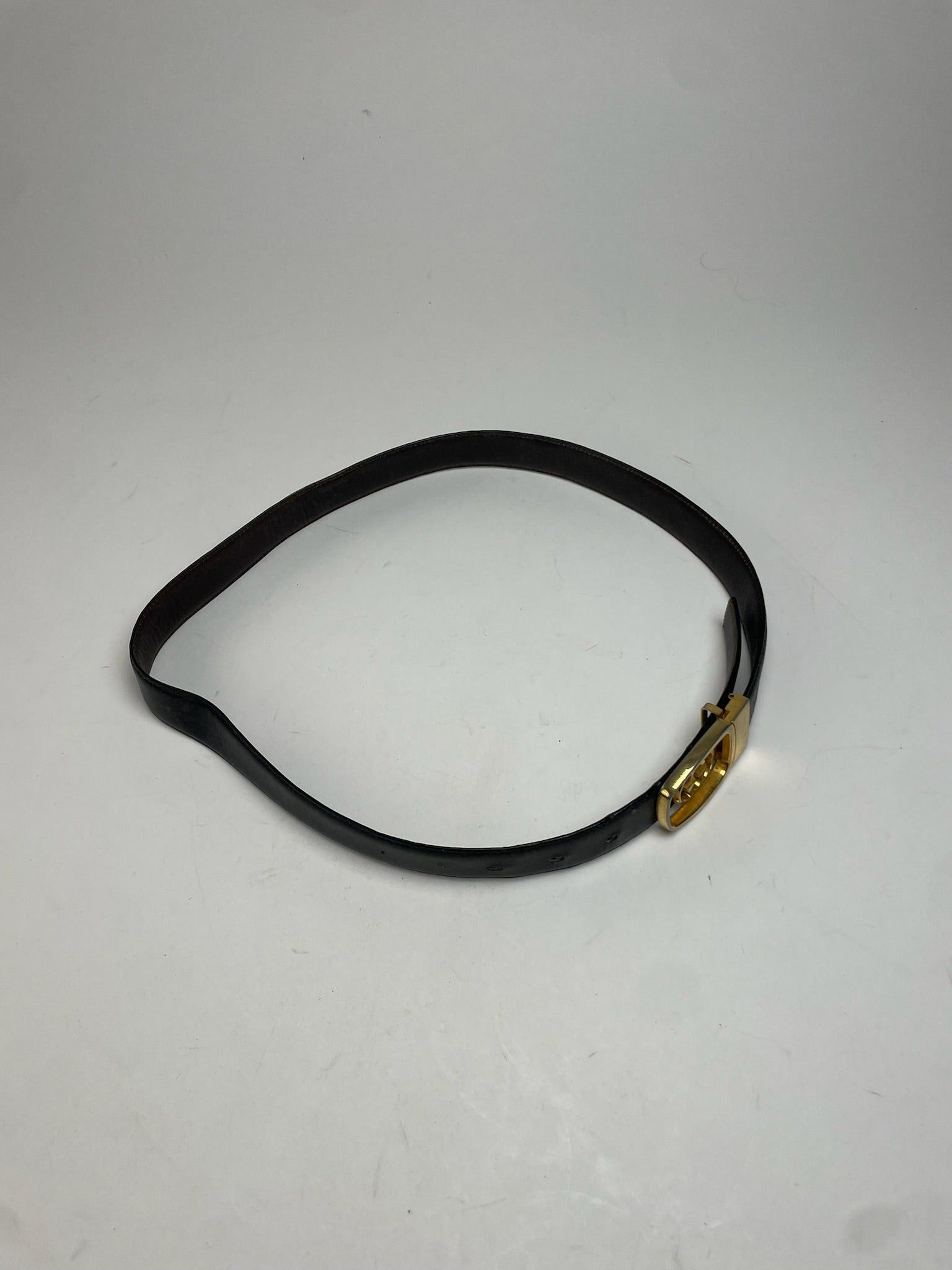 Gucci Vintage GG Leather Belt Brown Size ONE SIZE - 7 Thumbnail