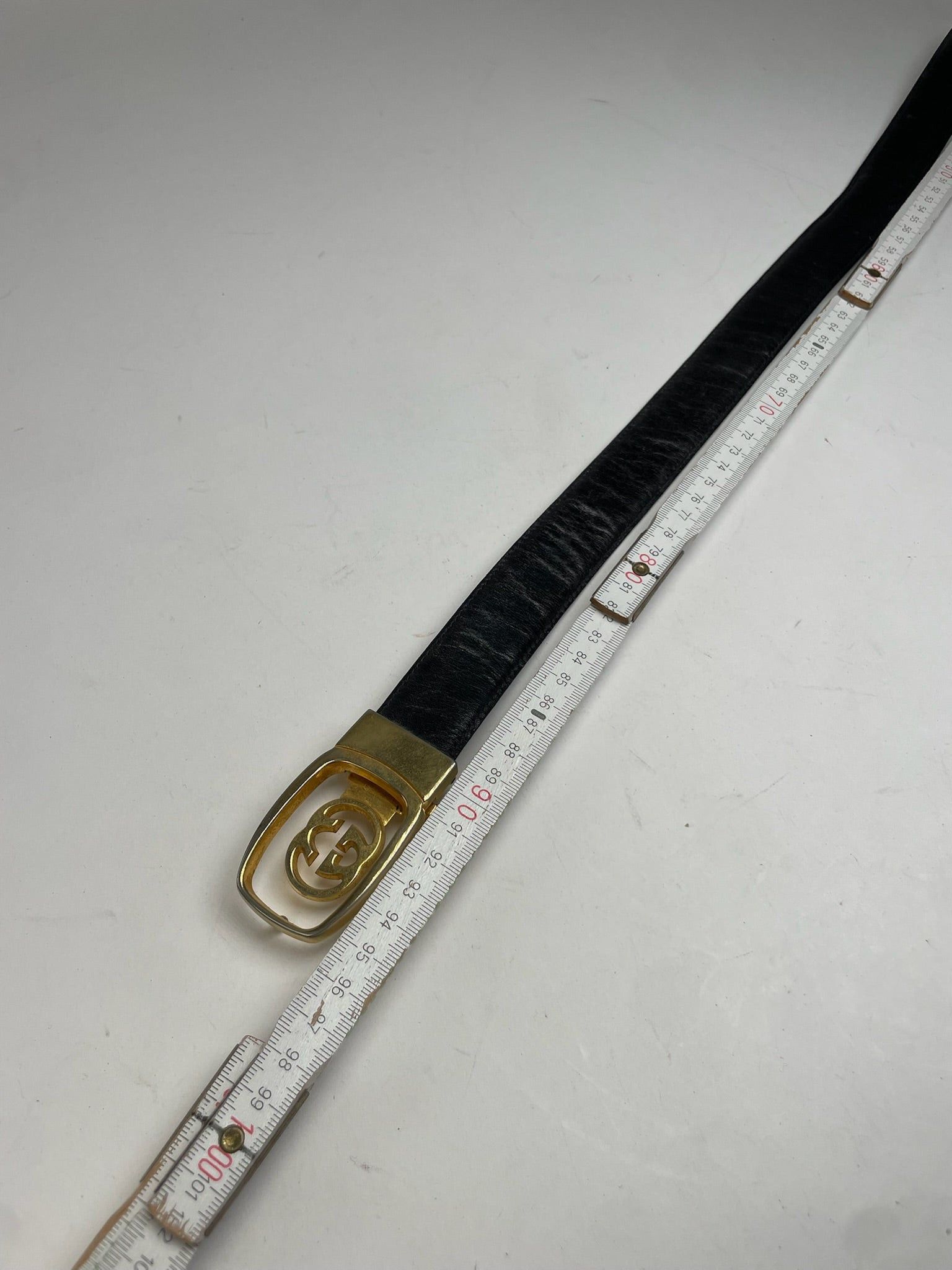 Gucci Vintage GG Leather Belt Brown Size ONE SIZE - 6 Thumbnail