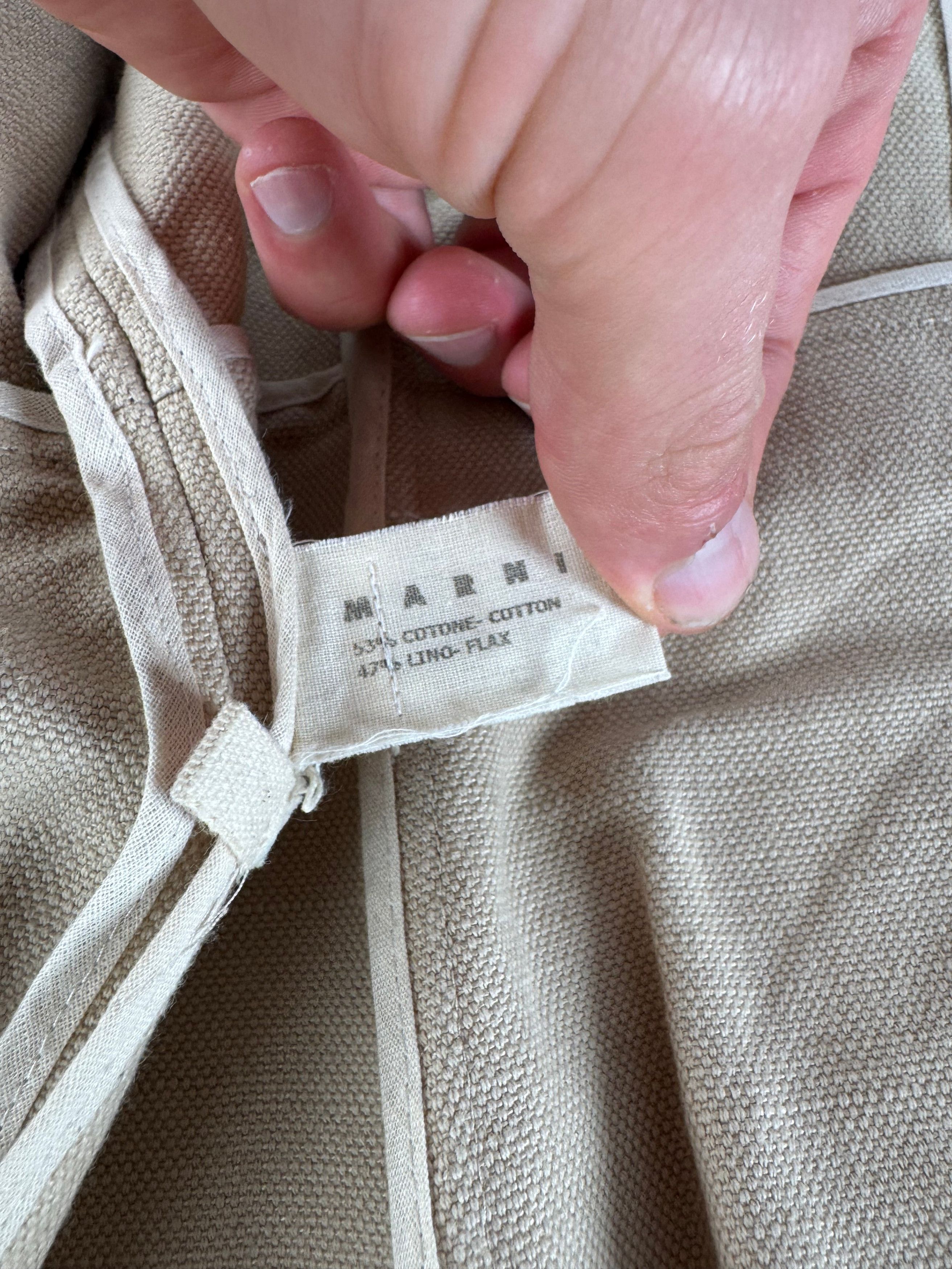 Marni Vintage Linen Trenchcoat Beige L Size L / US 10 / IT 46 - 13 Thumbnail