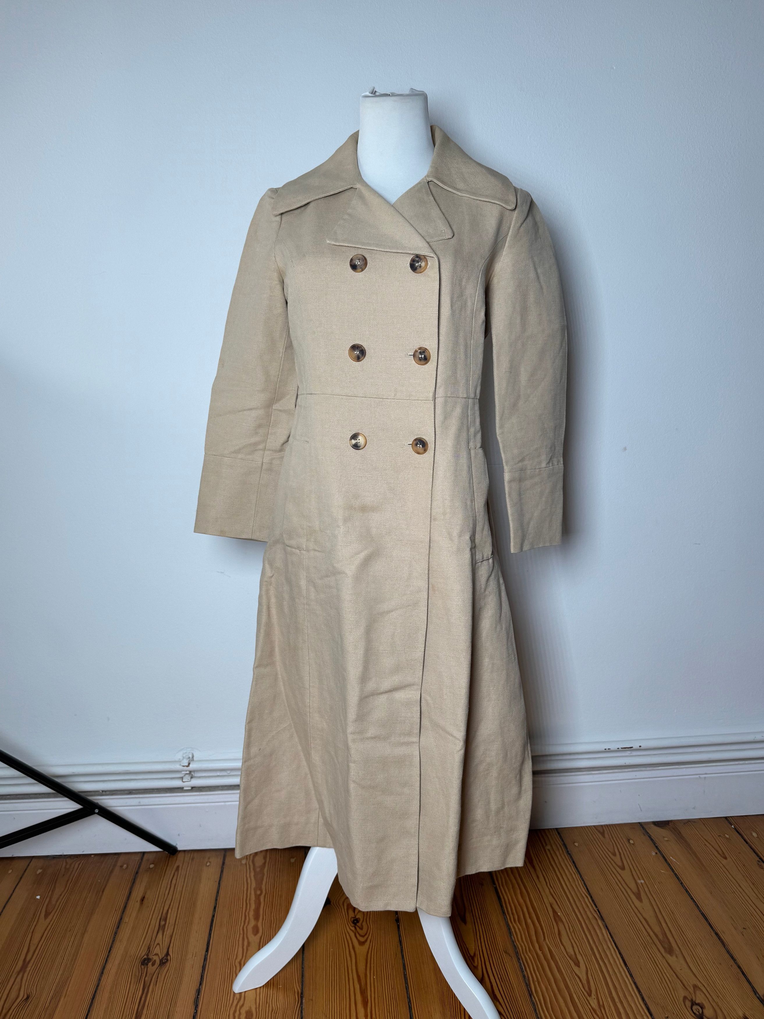 Marni Vintage Linen Trenchcoat Beige L Size L / US 10 / IT 46 - 14 Thumbnail
