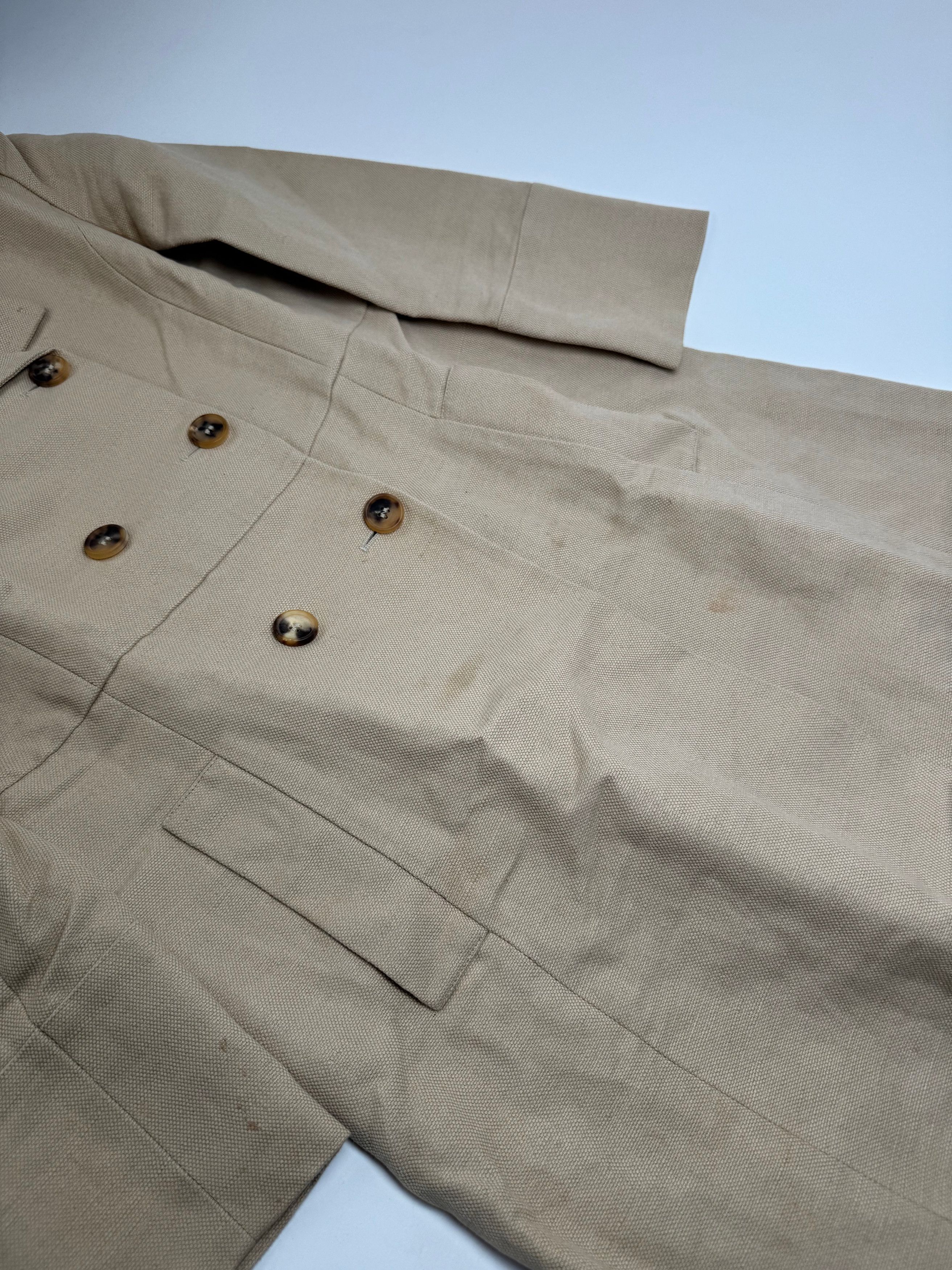 Marni Vintage Linen Trenchcoat Beige L Size L / US 10 / IT 46 - 6 Thumbnail