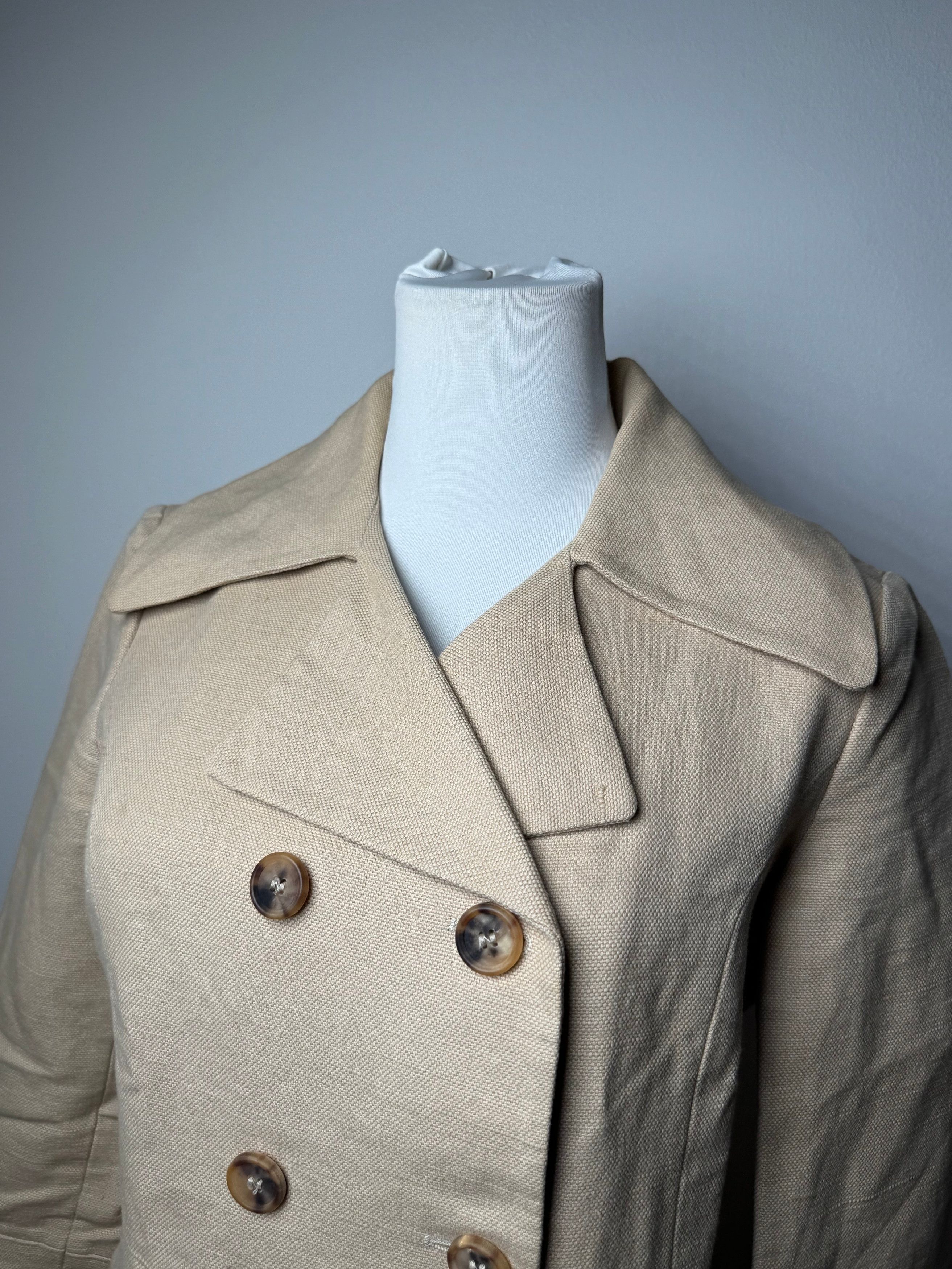 Marni Vintage Linen Trenchcoat Beige L Size L / US 10 / IT 46 - 8 Thumbnail