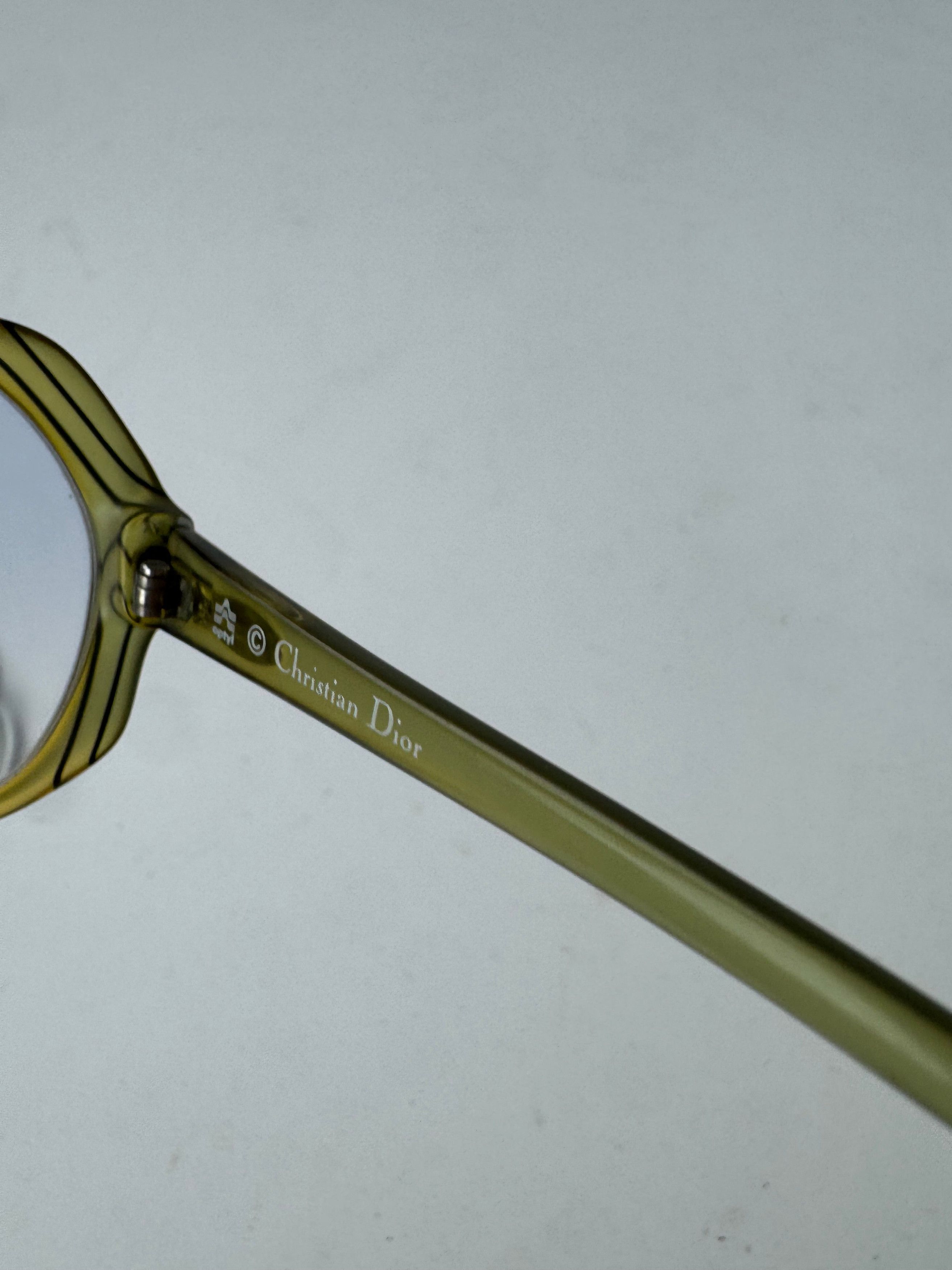 Dior Vintage Sunglasses Yellow Blue Size ONE SIZE - 9 Thumbnail