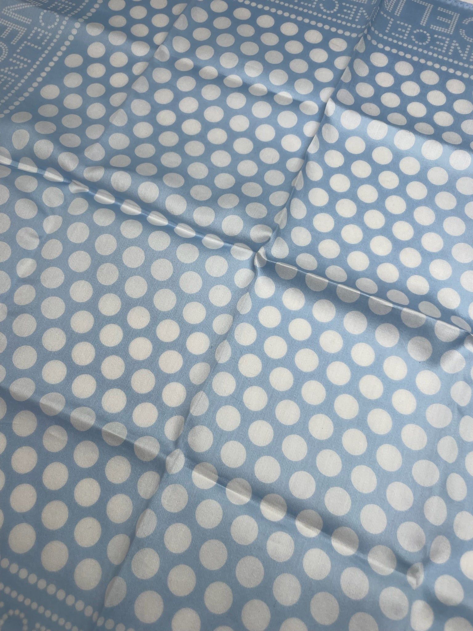 Celine Vintage Monogram Scarf Babyblue White Size ONE SIZE - 5 Thumbnail
