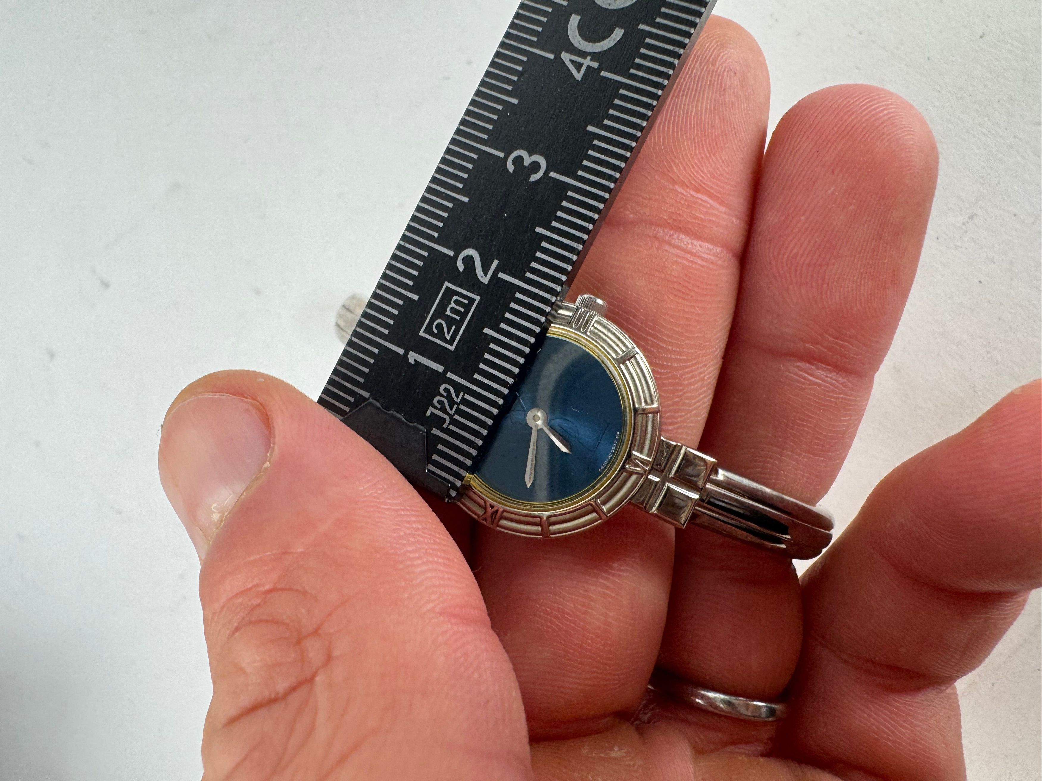 Other Vintage Yves Saint Laurent Quartz Steel Watch Silver Blue Size ONE SIZE - 7 Thumbnail