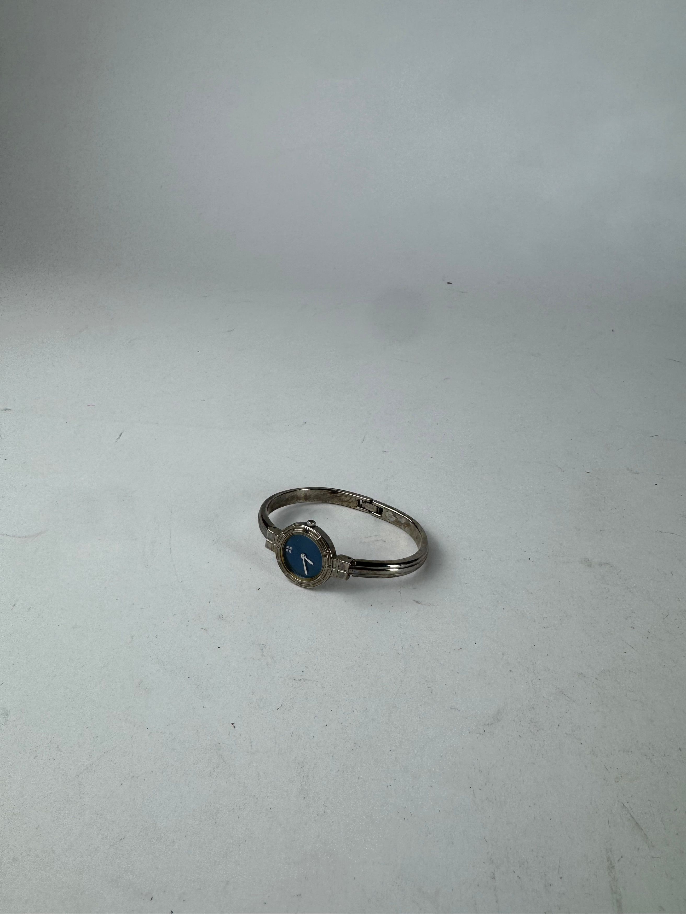 Other Vintage Yves Saint Laurent Quartz Steel Watch Silver Blue Size ONE SIZE - 9 Thumbnail