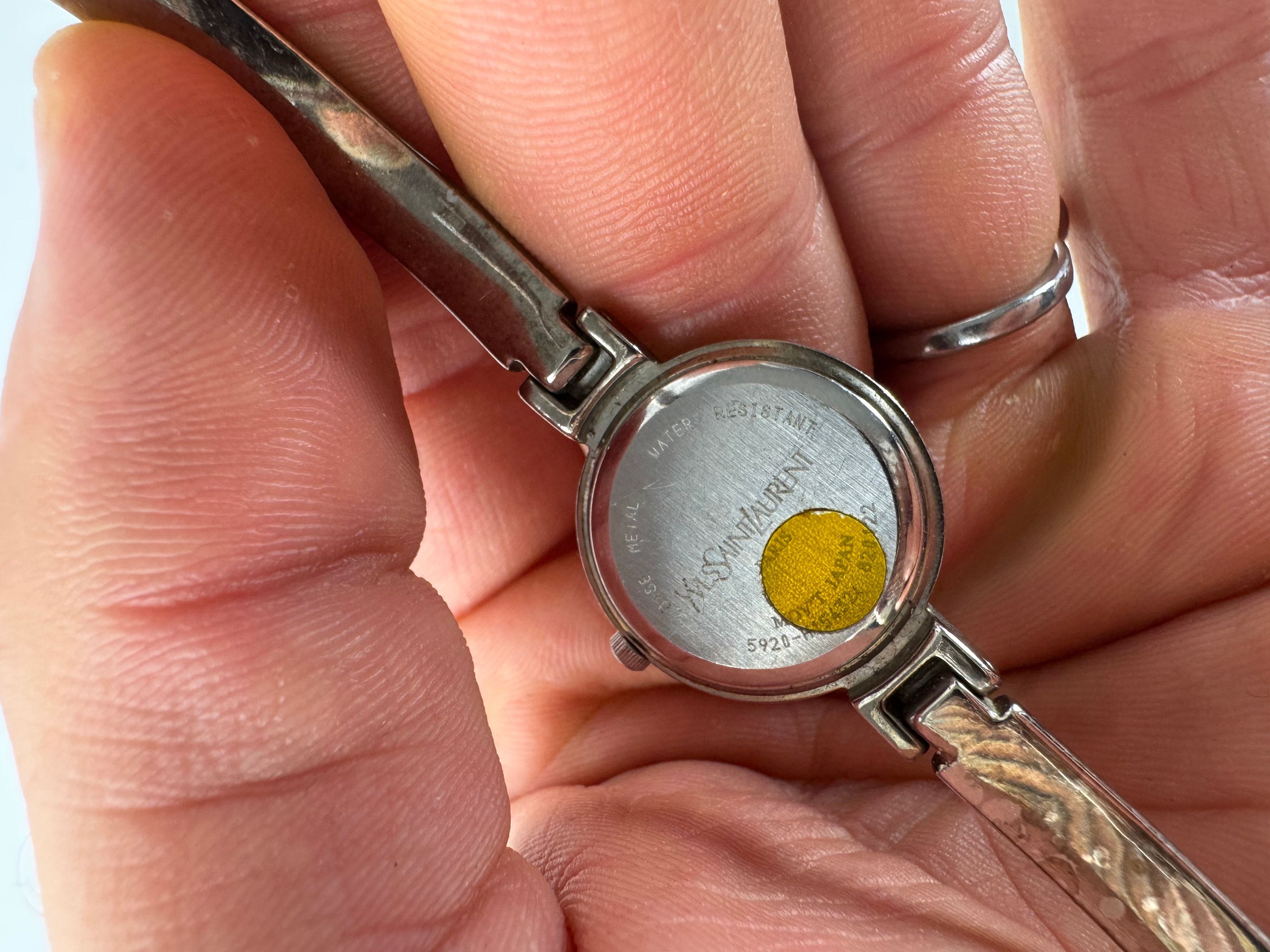 Other Vintage Yves Saint Laurent Quartz Steel Watch Silver Blue Size ONE SIZE - 3 Thumbnail