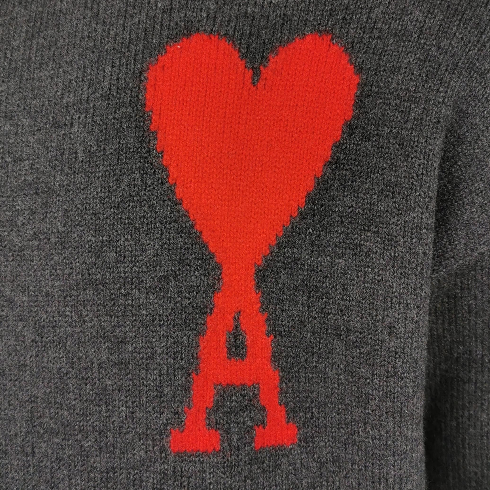 AMI AMI Alexandre Mattiussi Wool Heart Turtleneck XS Size US XS / EU 42 / 0 - 5 Thumbnail