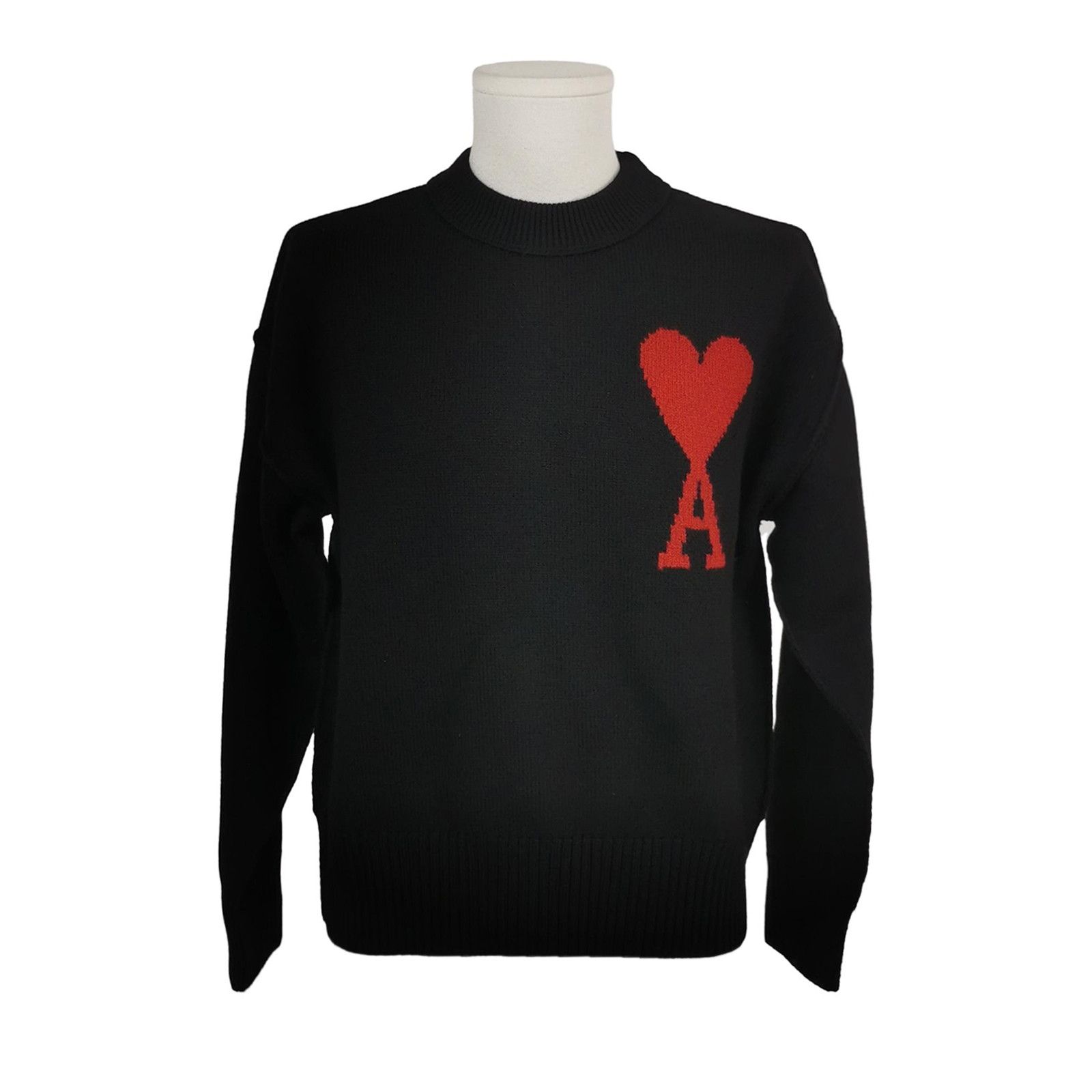 AMI AMI Alexandre Mattiussi Heart Logo Round Neck Sweater Size US S / EU 44-46 / 1 - 2 Thumbnail