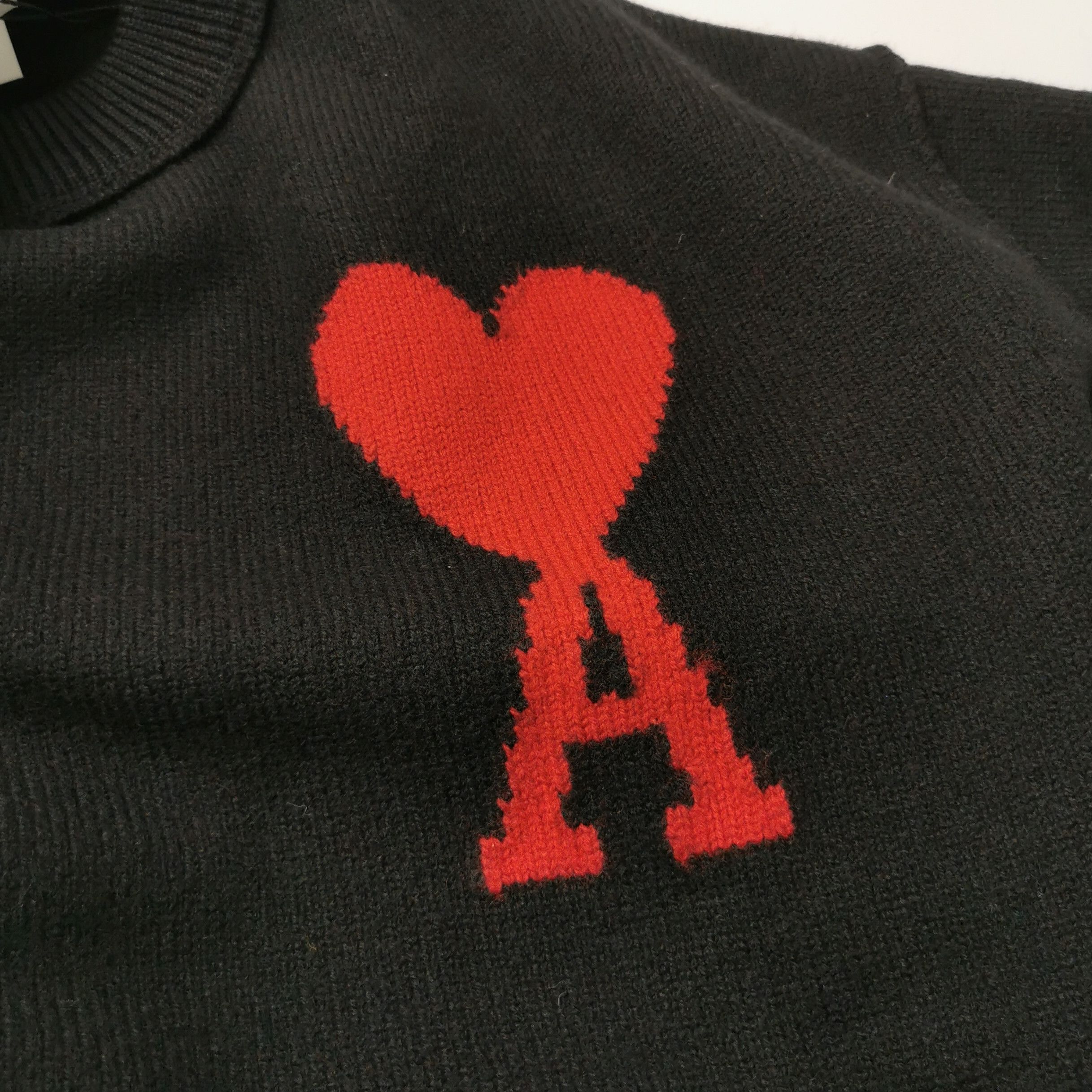 AMI AMI Alexandre Mattiussi Wool Heart Sweater S Size US S / EU 44-46 / 1 - 6 Thumbnail