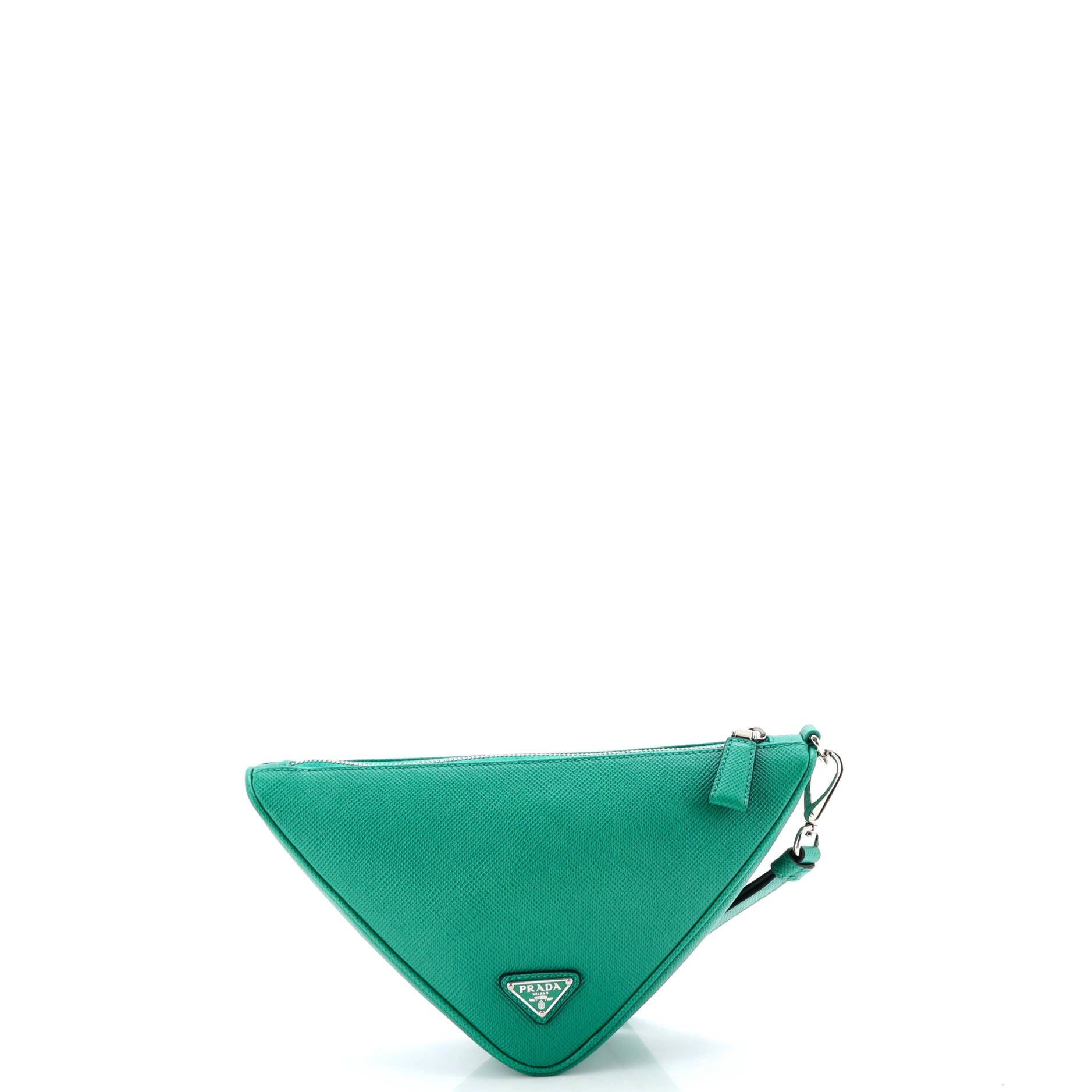 Prada Triangle Logo Wristlet Pouch Size ONE SIZE - 3 Thumbnail
