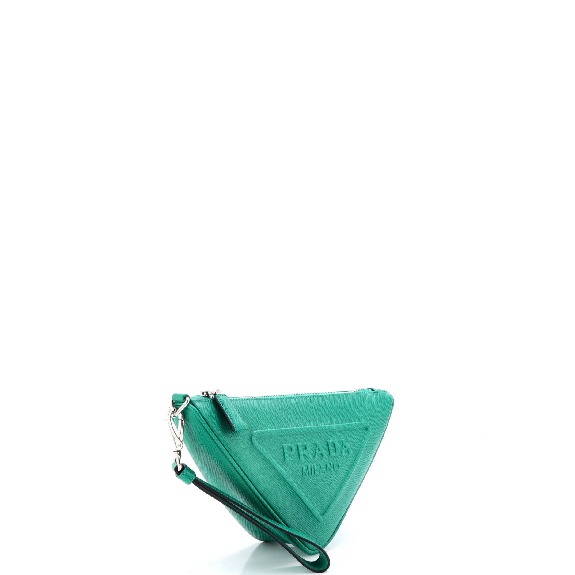 Prada Triangle Logo Wristlet Pouch Size ONE SIZE - 2 Thumbnail