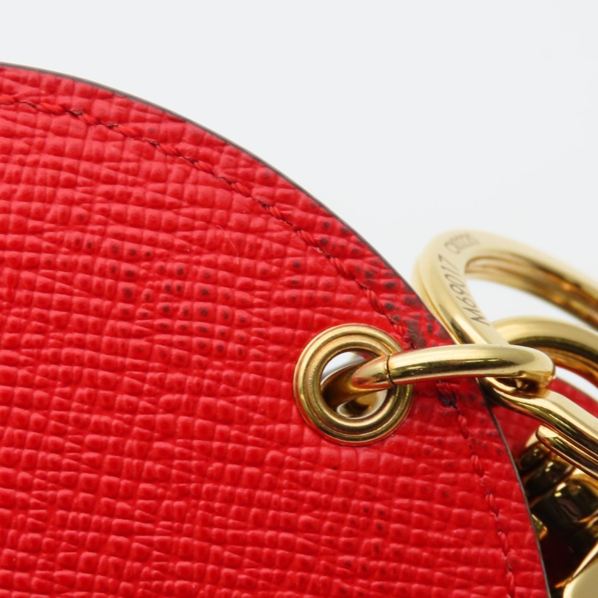 Louis Vuitton Louis Vuitton Porte Cles Keychain M69017 Monogram Denim Leather Blue Red Gold Keyring Women's LOUIS VUITTON Size ONE SIZE - 6 Thumbnail