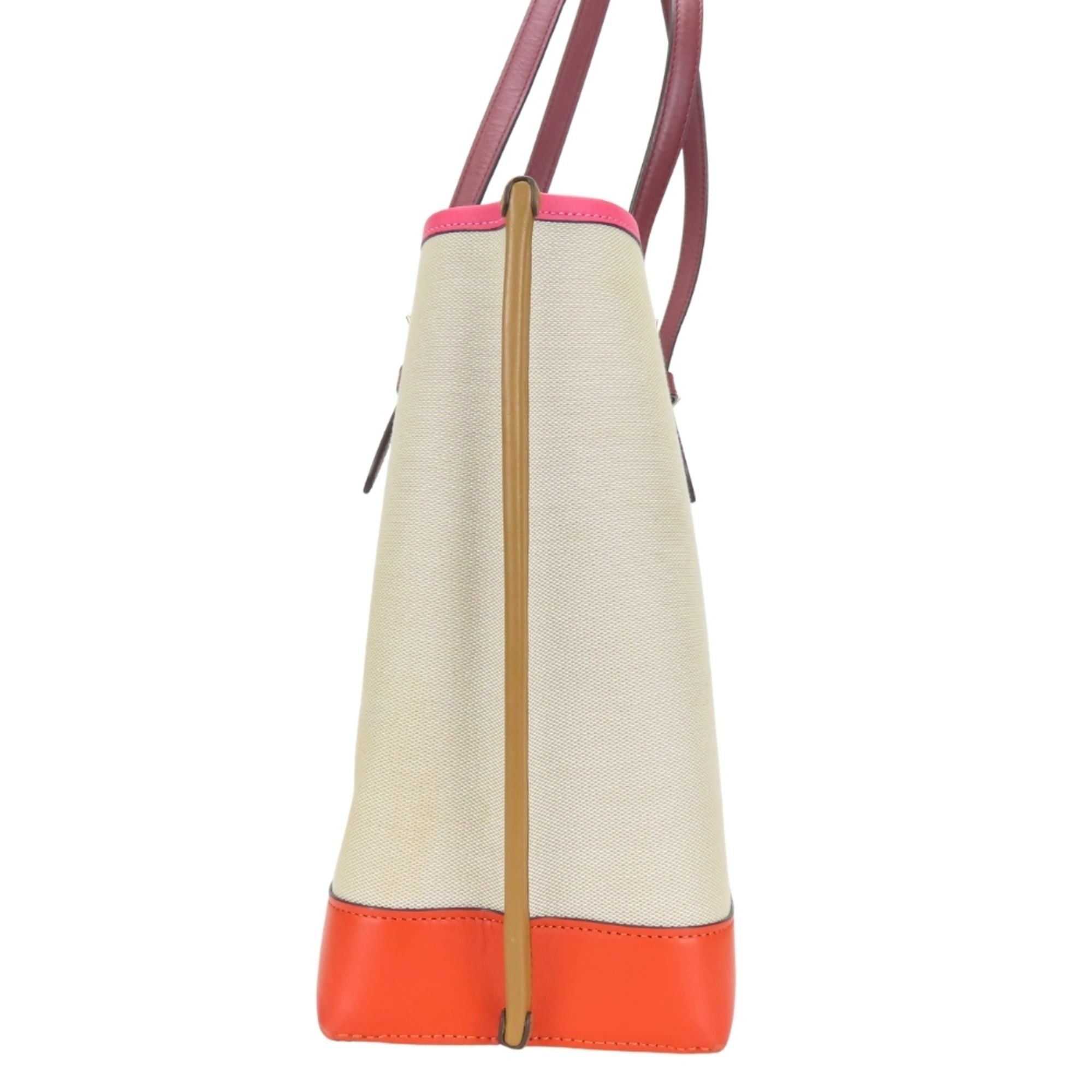 Coach Coach Tote Bag C4087 Canvas Leather Beige Multicolor Women's COACH Size ONE SIZE - 4 Thumbnail