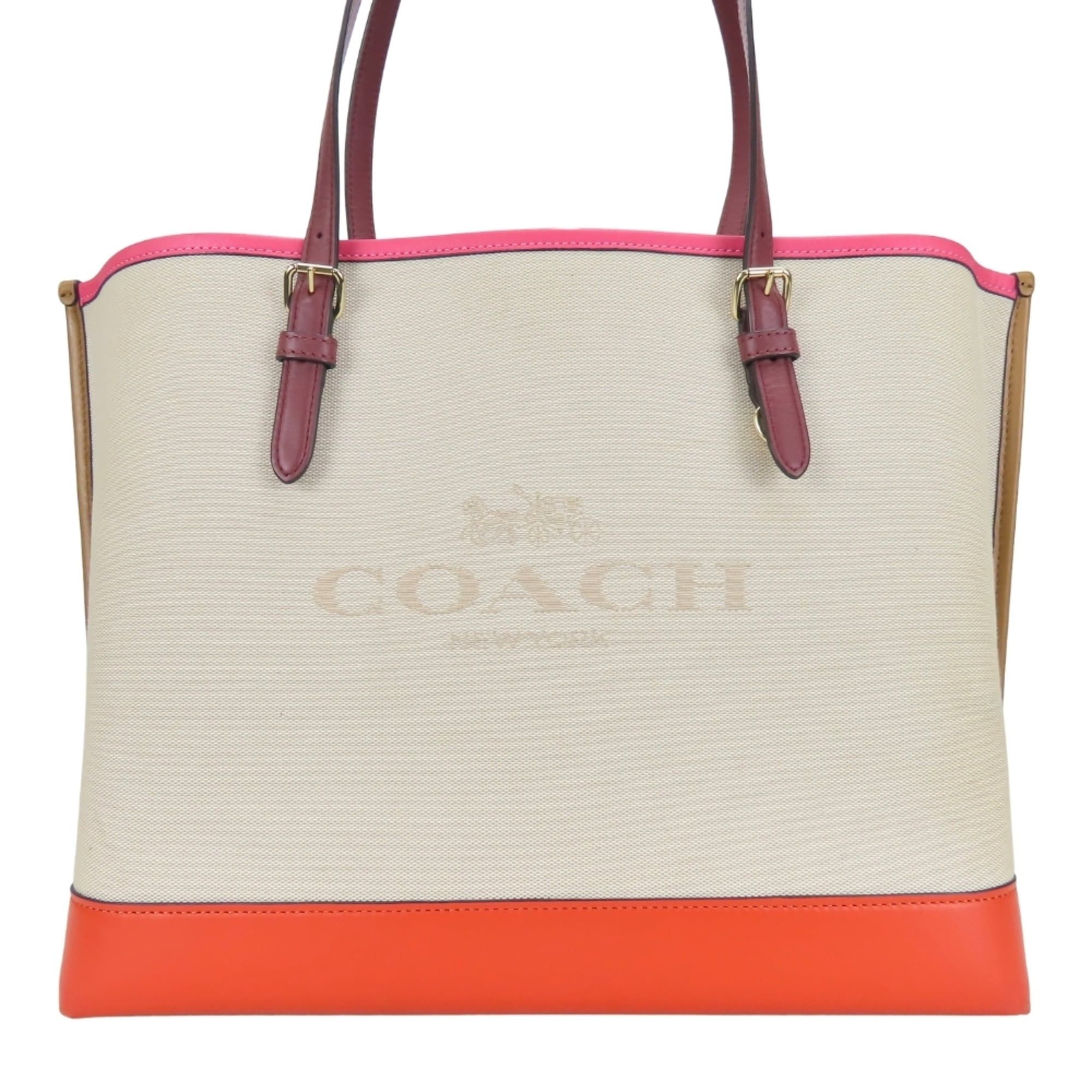 Coach Coach Tote Bag C4087 Canvas Leather Beige Multicolor Women's COACH Size ONE SIZE - 2 Thumbnail