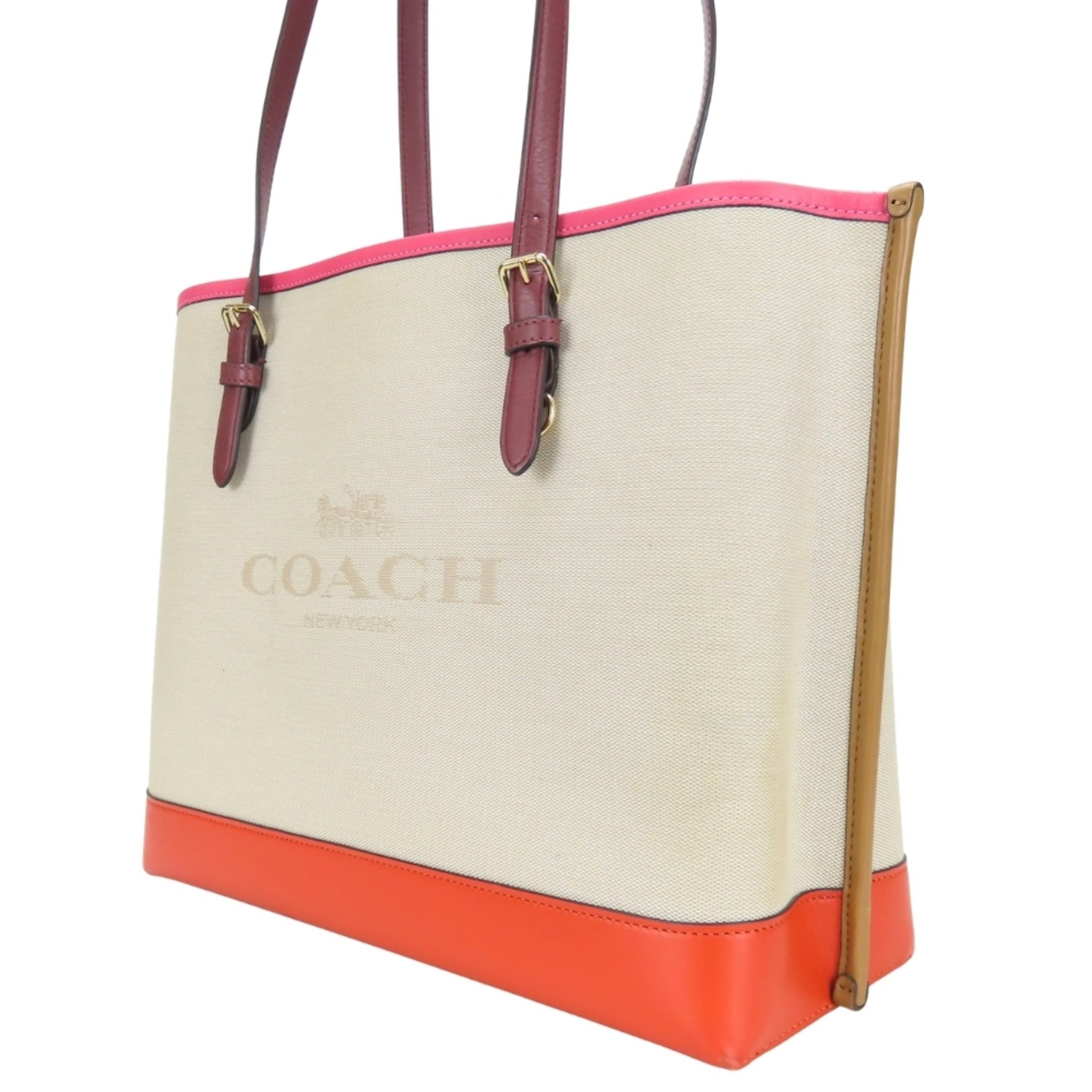 Coach Coach Tote Bag C4087 Canvas Leather Beige Multicolor Women's COACH Size ONE SIZE - 3 Thumbnail