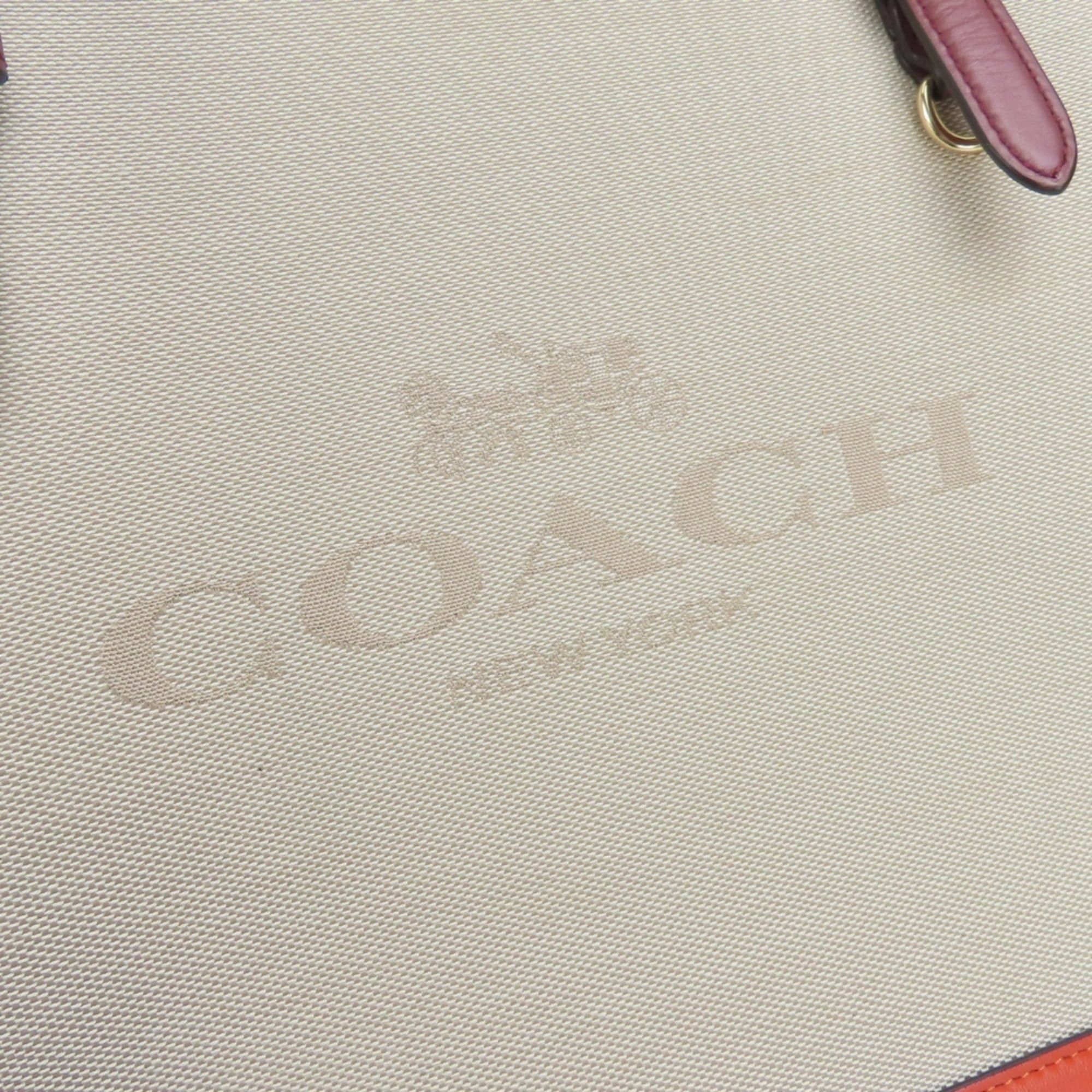 Coach Coach Tote Bag C4087 Canvas Leather Beige Multicolor Women's COACH Size ONE SIZE - 15 Thumbnail