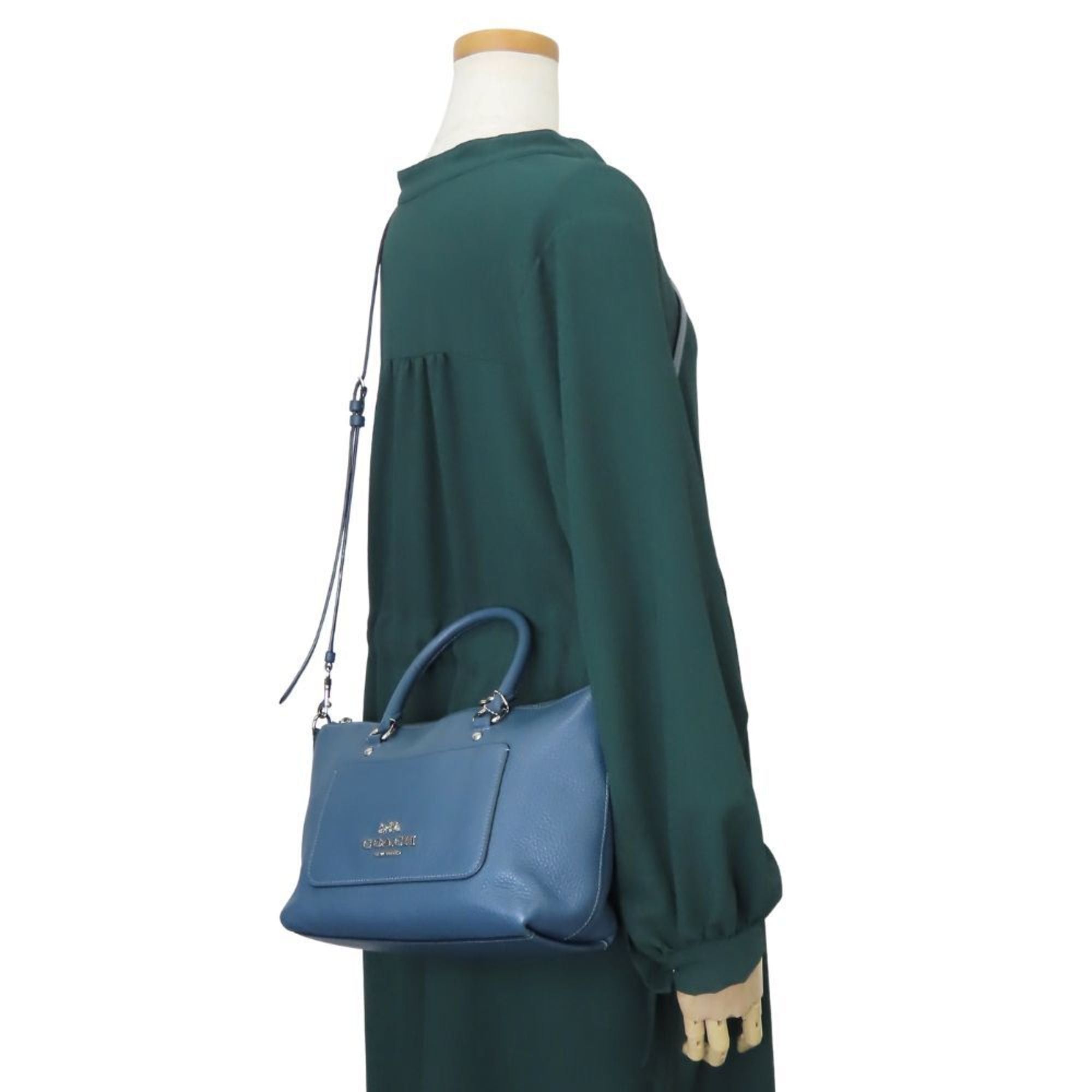 Coach Coach handbag F31466 leather blue mini women's COACH Size ONE SIZE - 20 Thumbnail