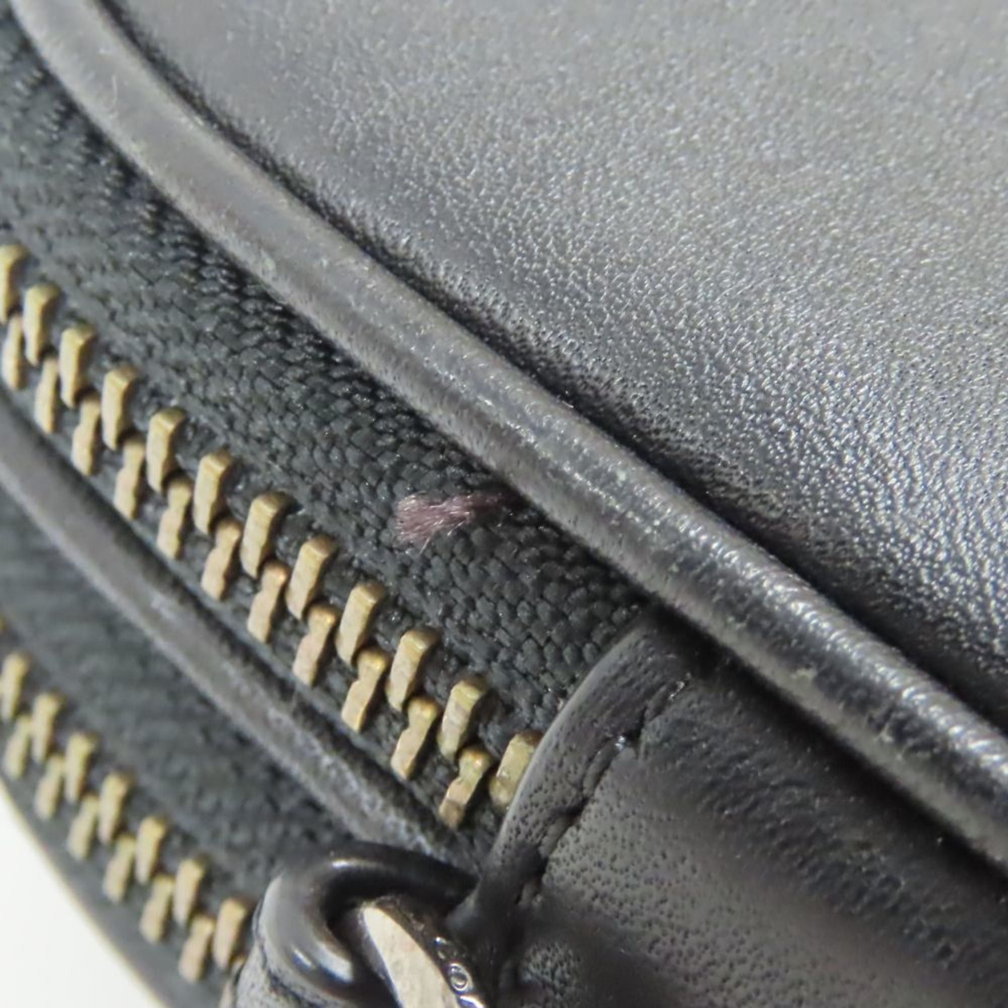Coach Coach Shoulder Bag Pochette 31834 Leather Black Blue Silver Flower Motif Studs Women's COACH Size ONE SIZE - 11 Thumbnail