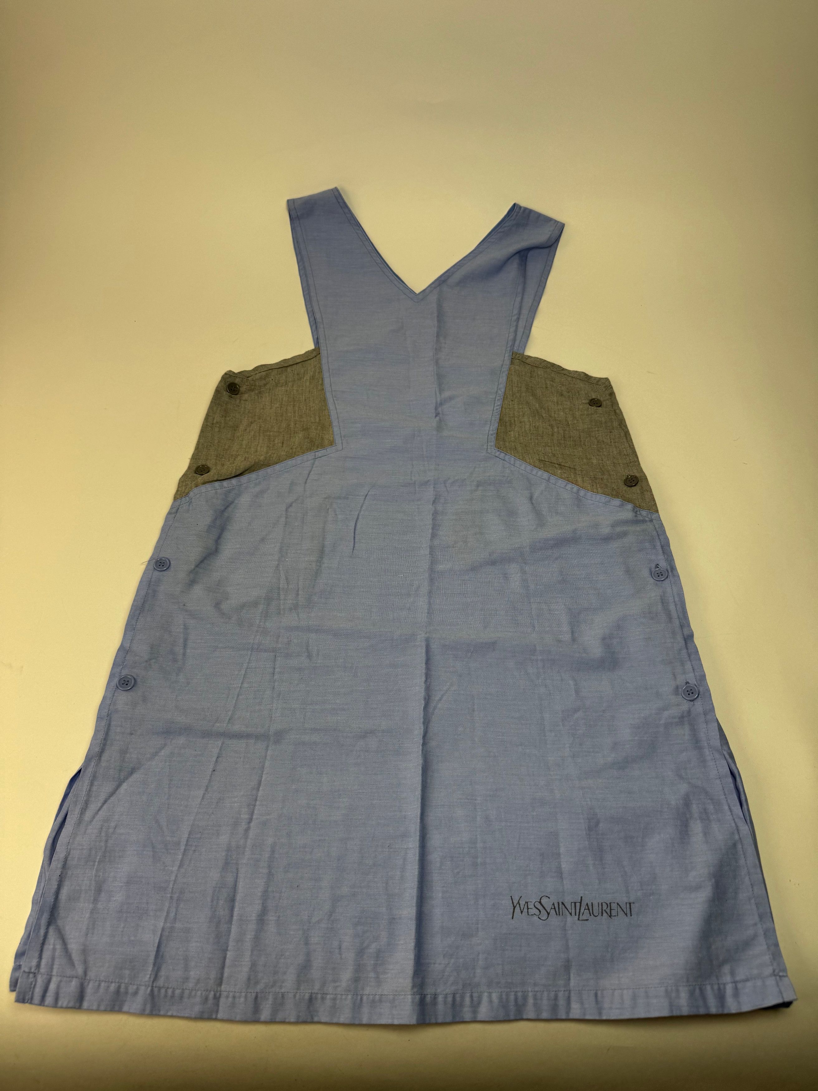 Other Vintage Yves Saint Laurent Canvas Dress Blue Grey 38/M Size M / US 6-8 / IT 42-44 - 4 Thumbnail