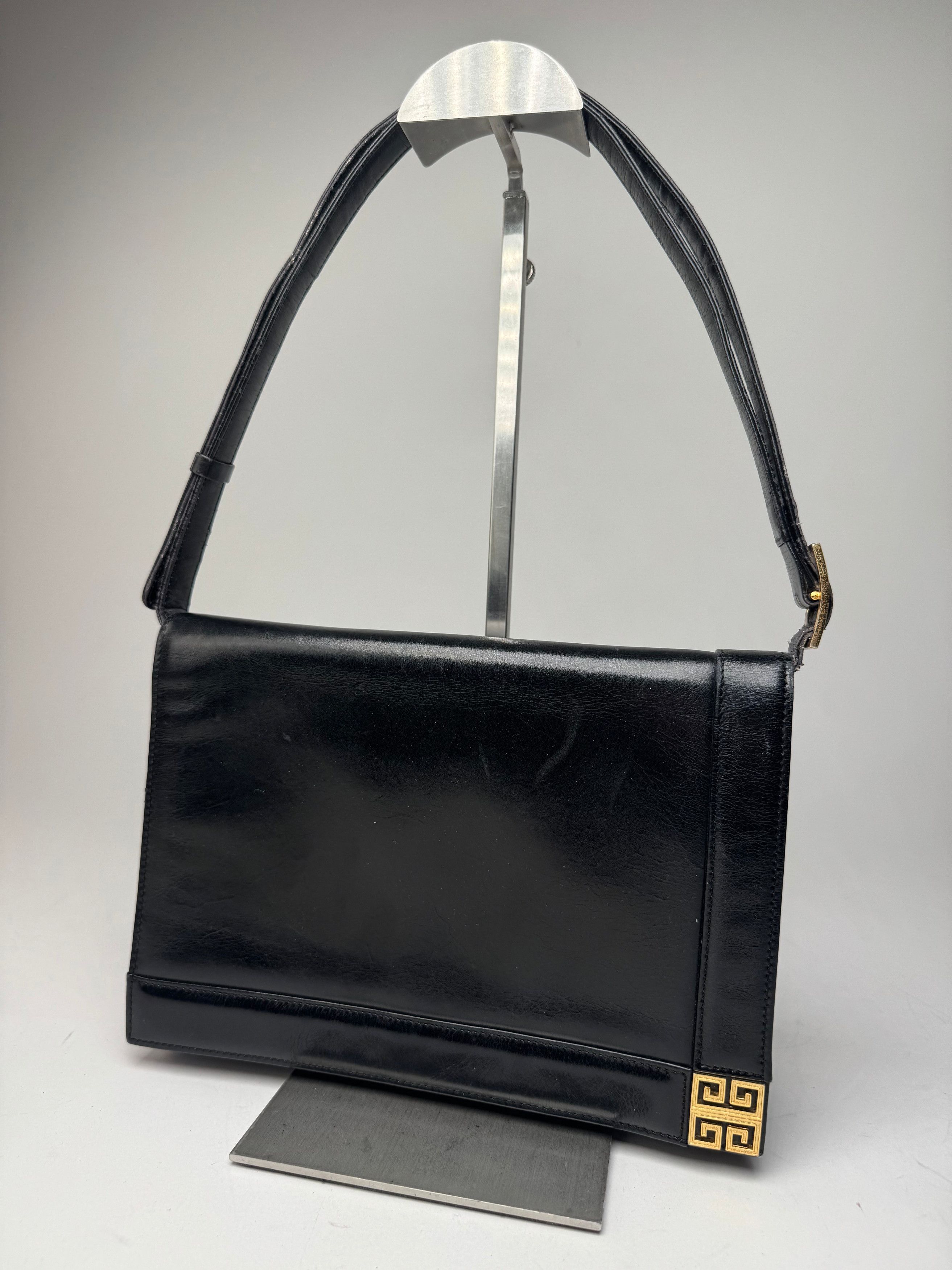 Givenchy Vintage Leather 2Way Handbag Black Size ONE SIZE - 15 Thumbnail