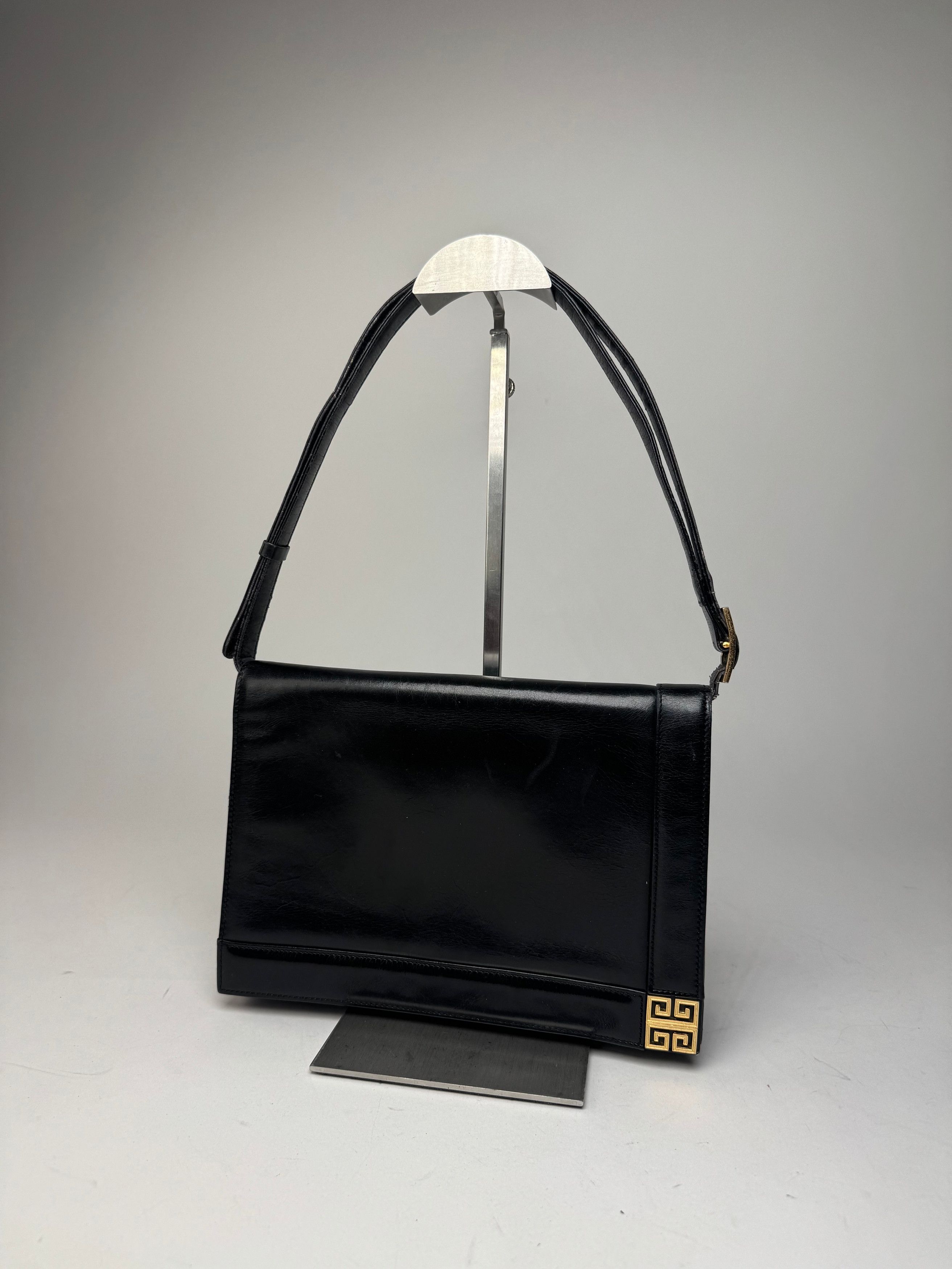 Givenchy Vintage Leather 2Way Handbag Black Size ONE SIZE - 9 Thumbnail