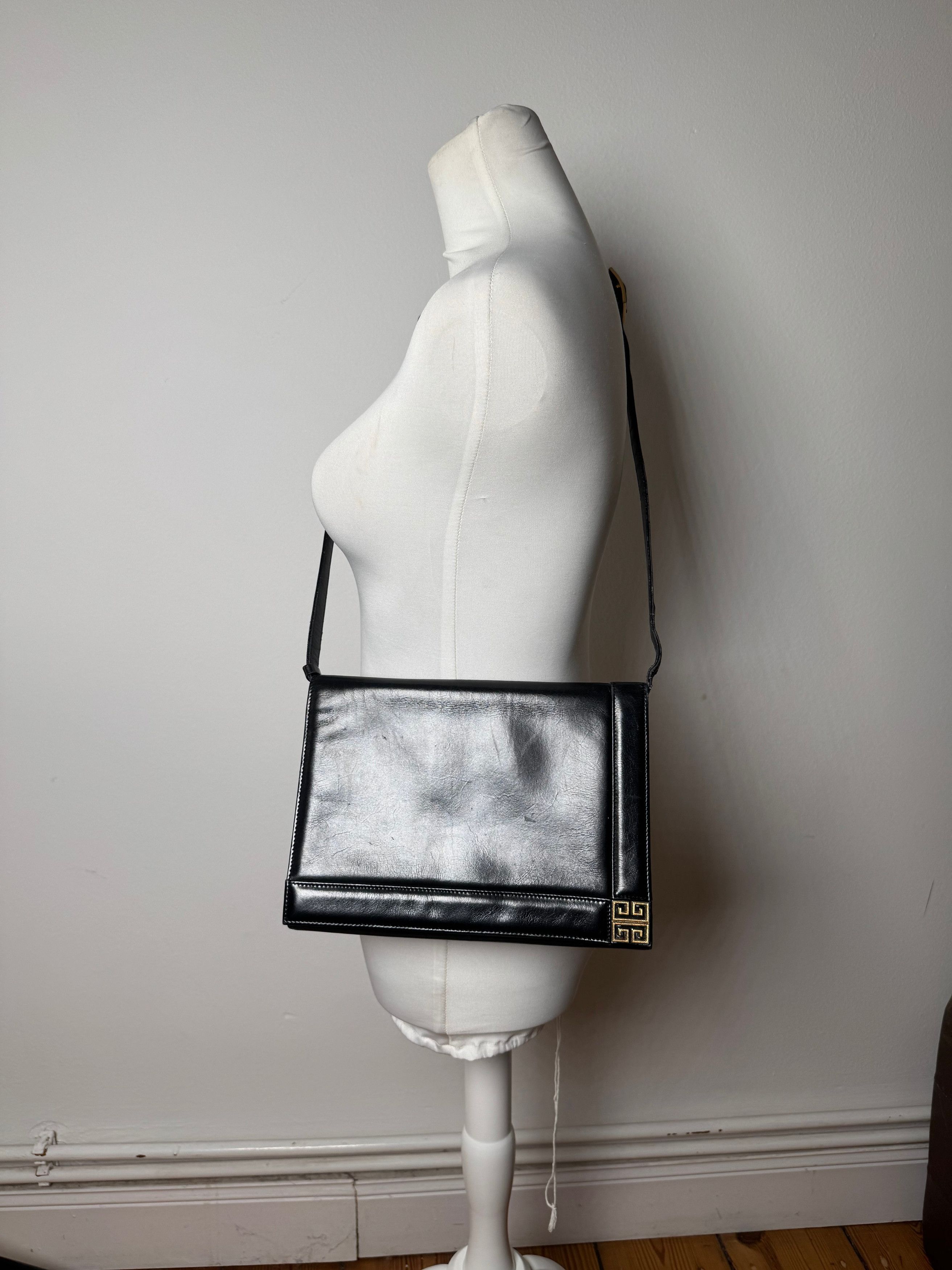 Givenchy Vintage Leather 2Way Handbag Black Size ONE SIZE - 5 Thumbnail